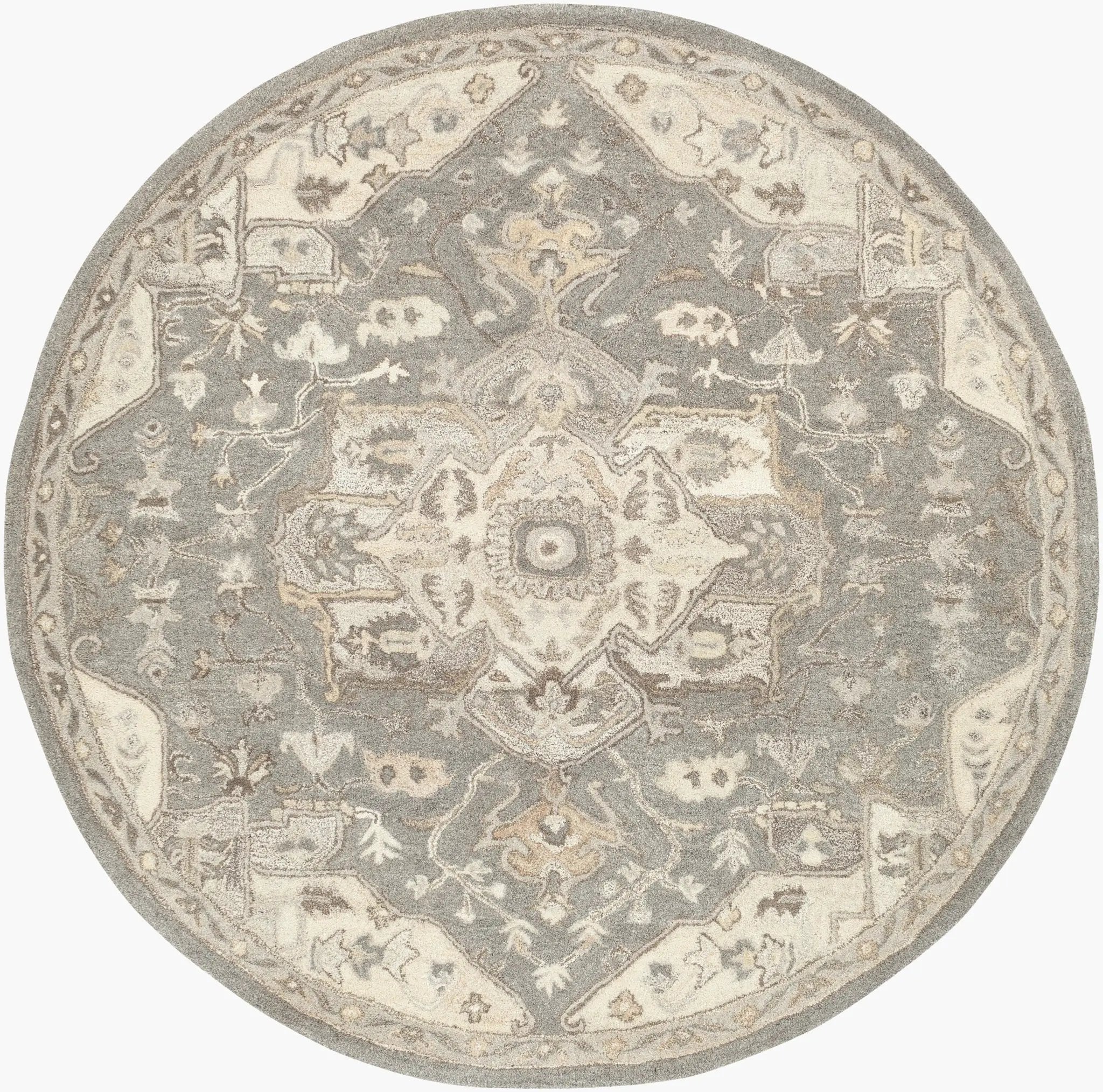 Caesar CAE-1196 Taupe Area Rug by LIVABLISS