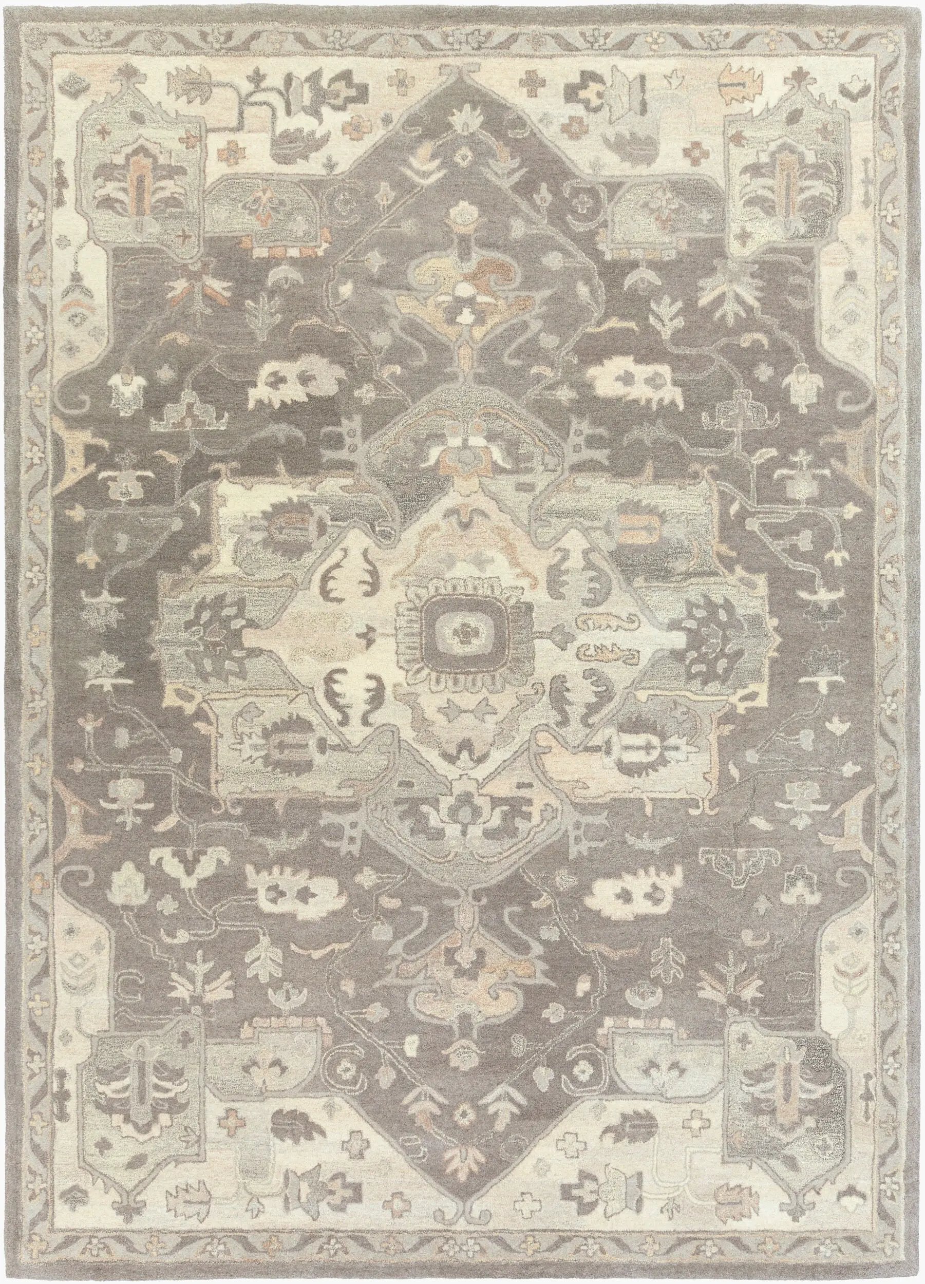 Caesar CAE-1196 Taupe Area Rug by LIVABLISS