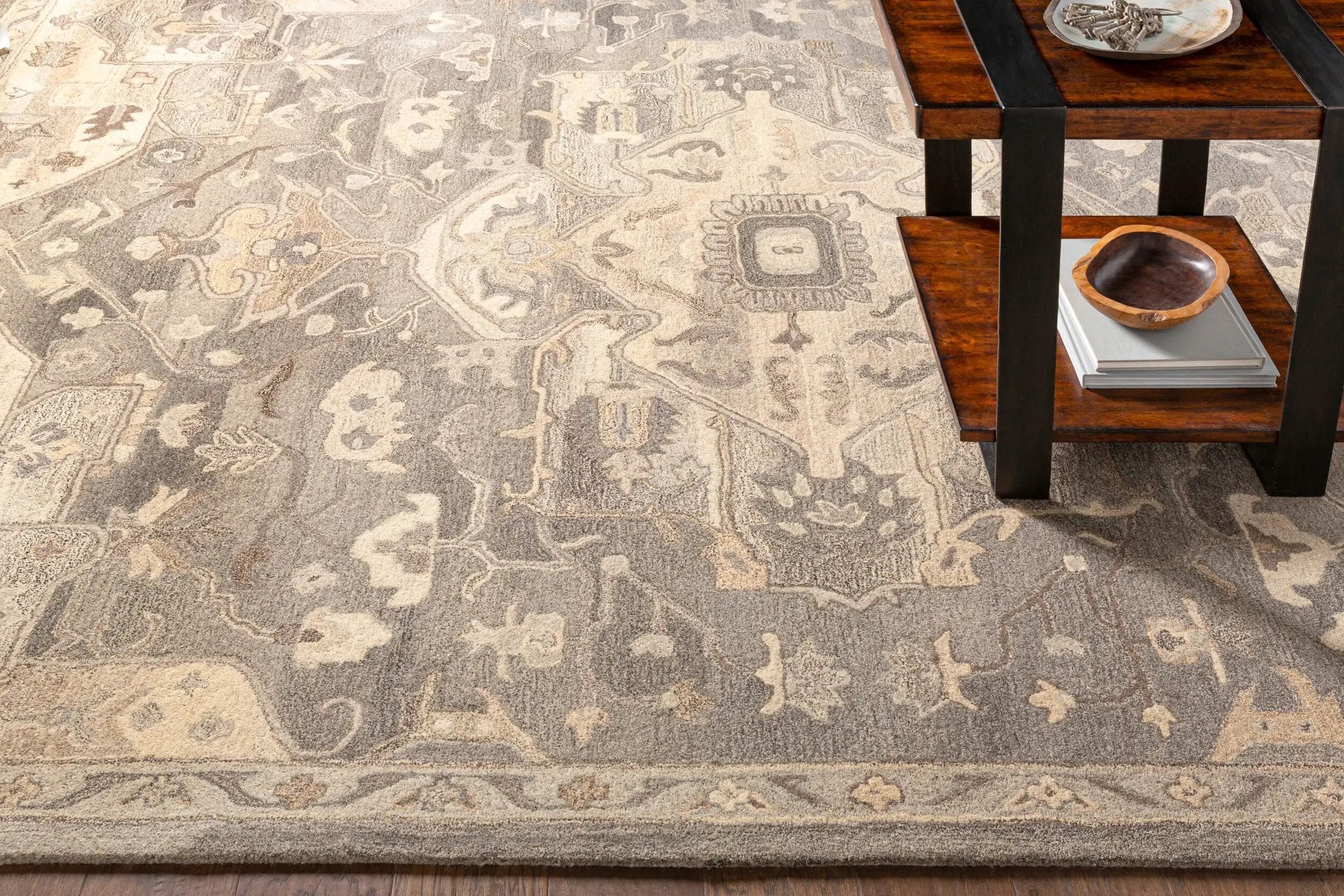 Caesar CAE-1196 Taupe Area Rug by LIVABLISS