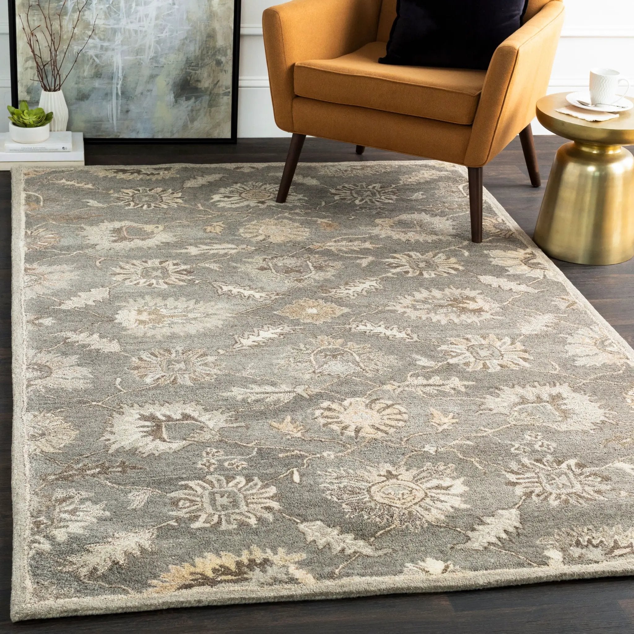 Caesar CAE-1199 Taupe Area Rug by LIVABLISS