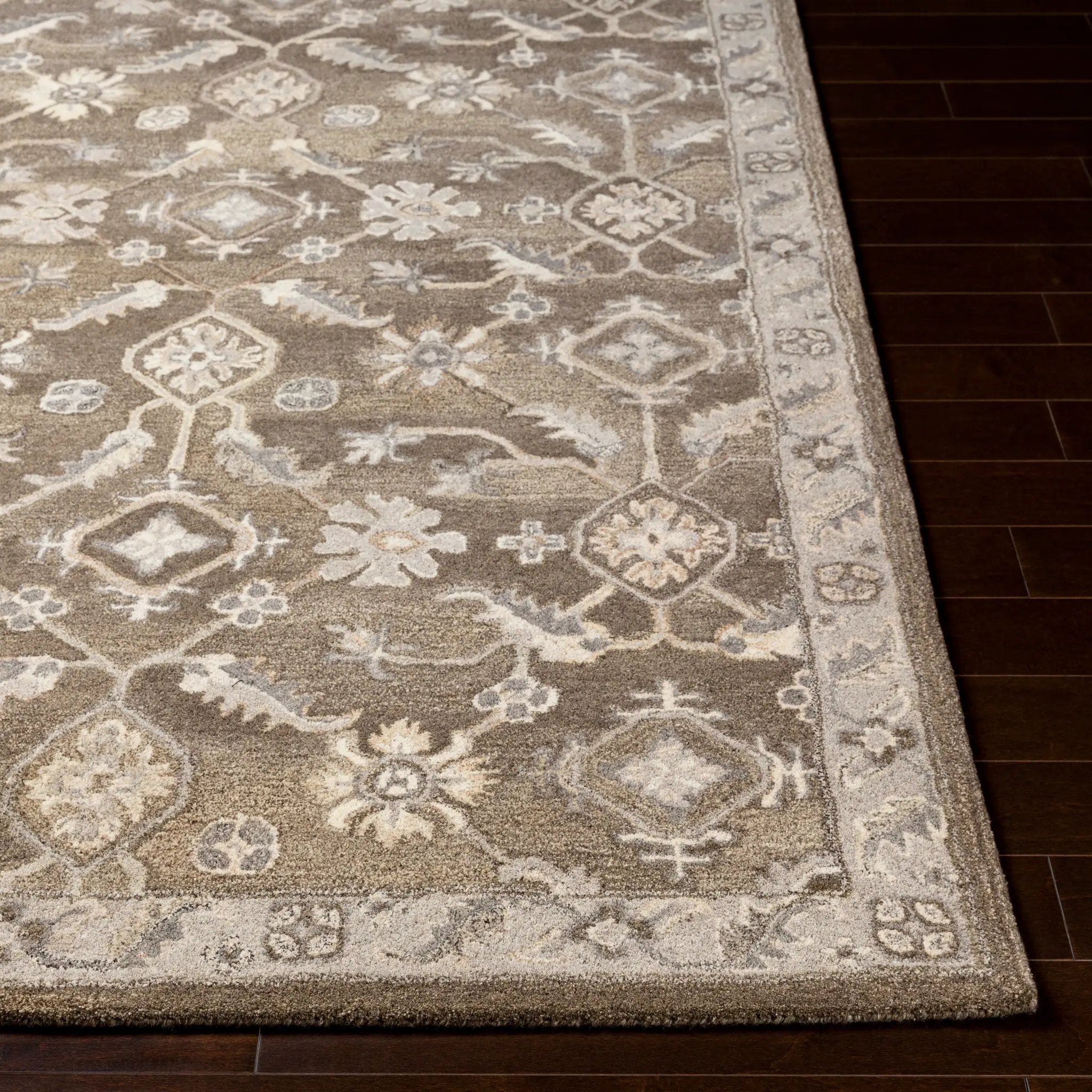 Caesar CAE-1200 Charcoal Area Rug by LIVABLISS