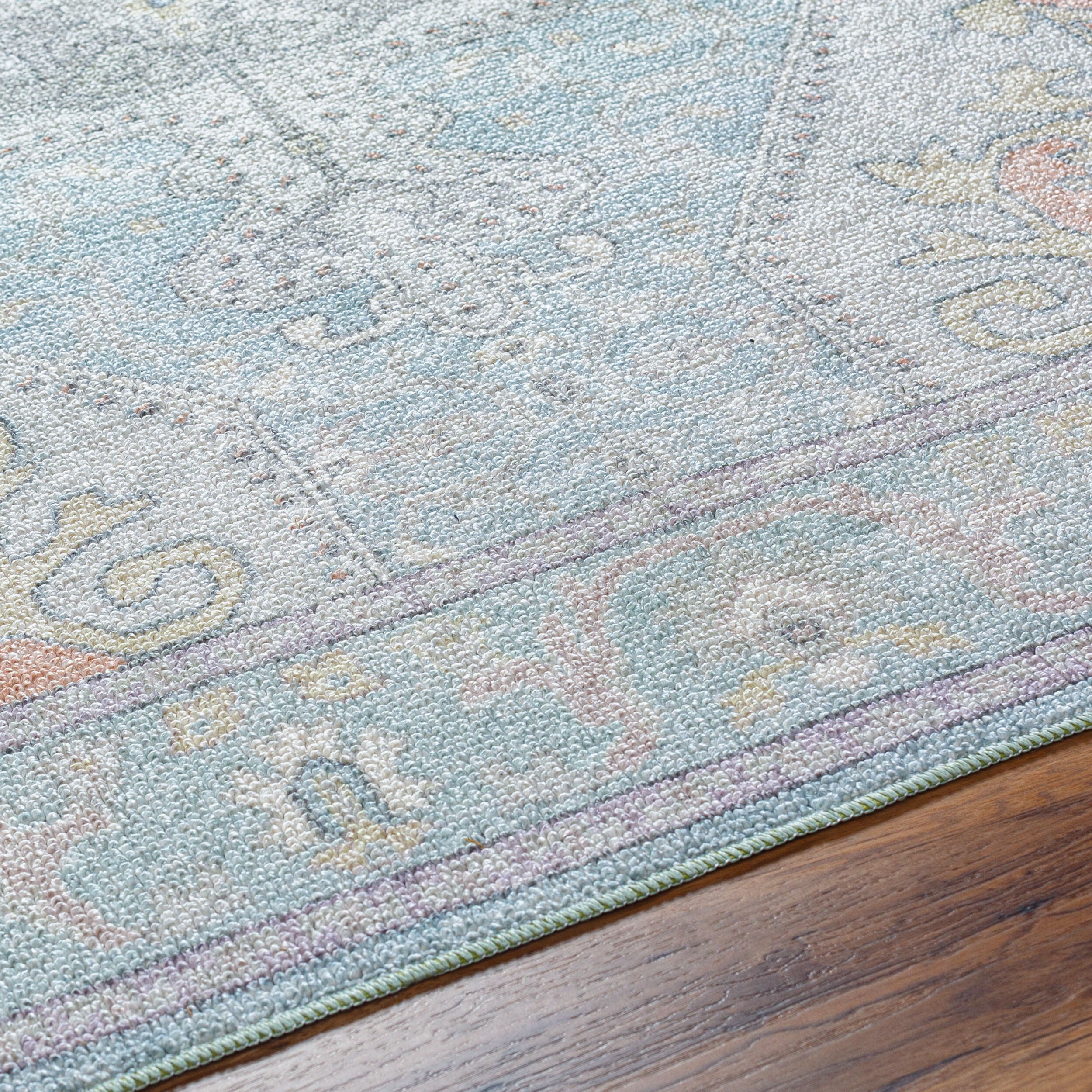 Surya Calhoun CAH-2300 Denim Machine Washable Area Rug by LIVABLISS