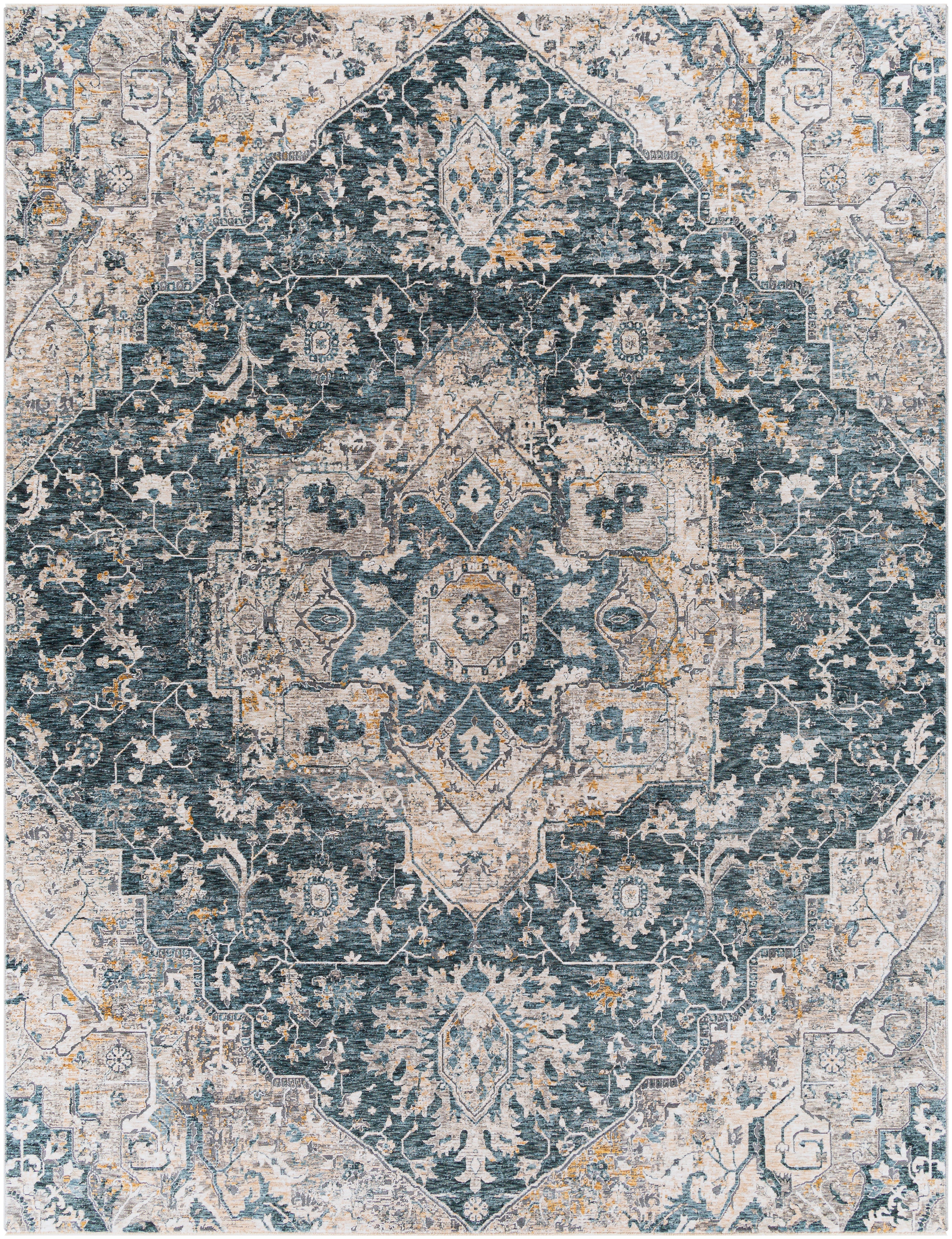 Surya Cardiff CDF-2307 Deep Teal Area Rug by LIVABLISS