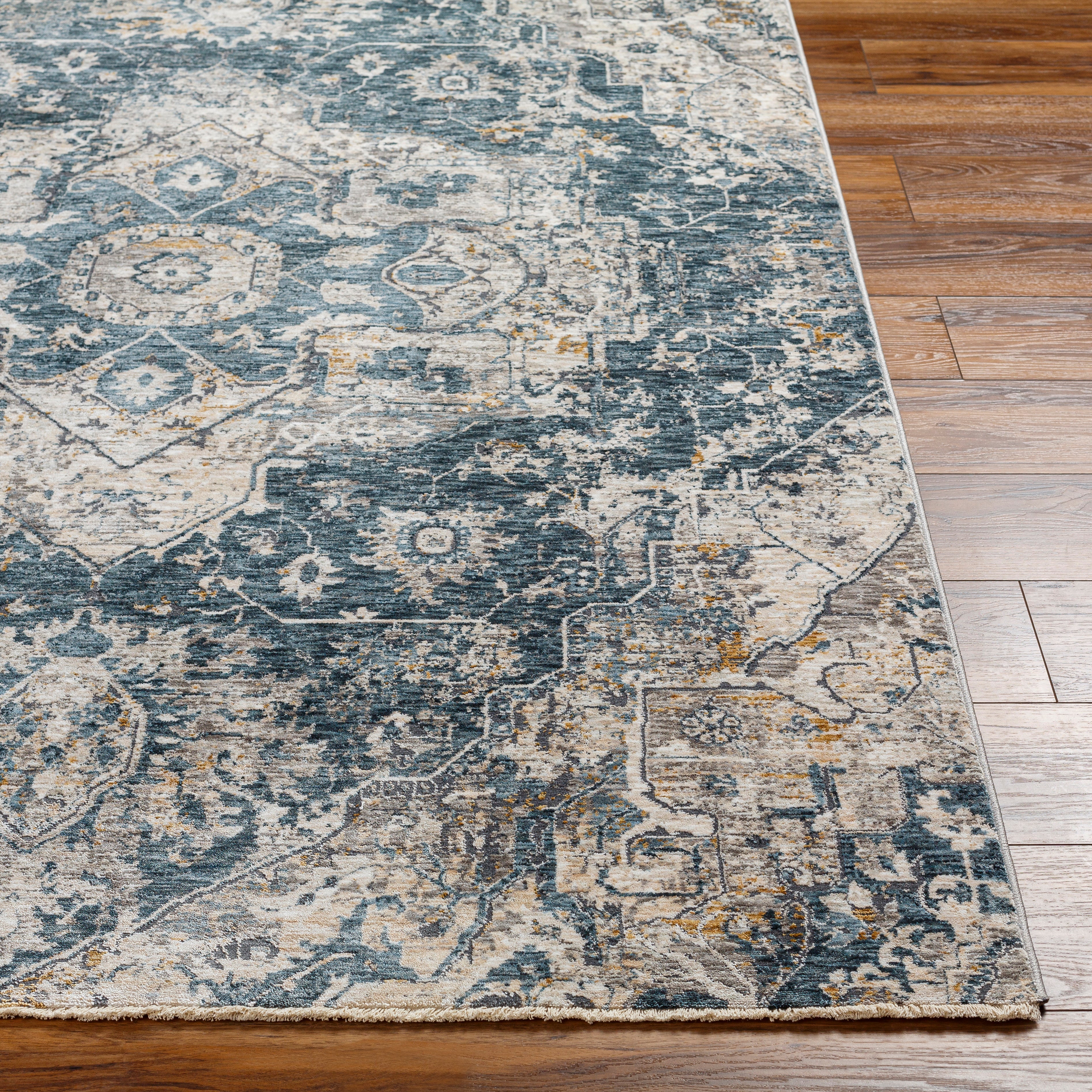 Surya Cardiff CDF-2307 Deep Teal Area Rug by LIVABLISS
