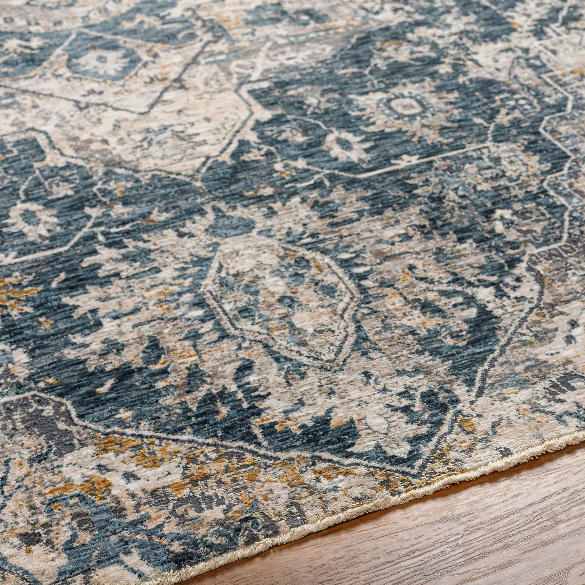 Cardiff CDF-2307 Deep-Teal Area Rug by LIVABLISS