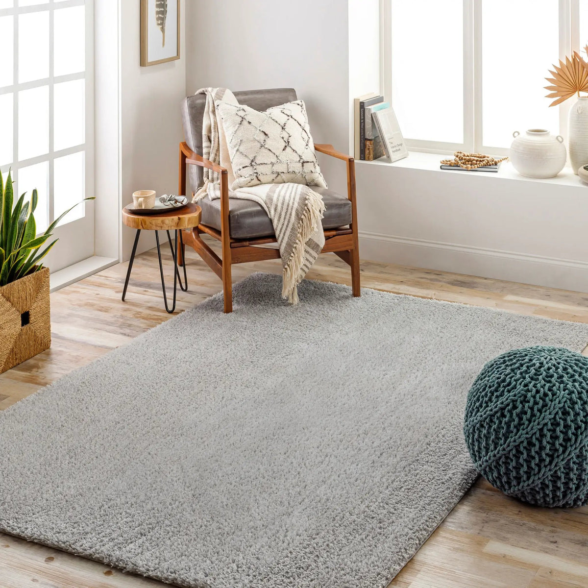LIVABLISS Cloudy Shag CDG-2303 Gray Area Rug