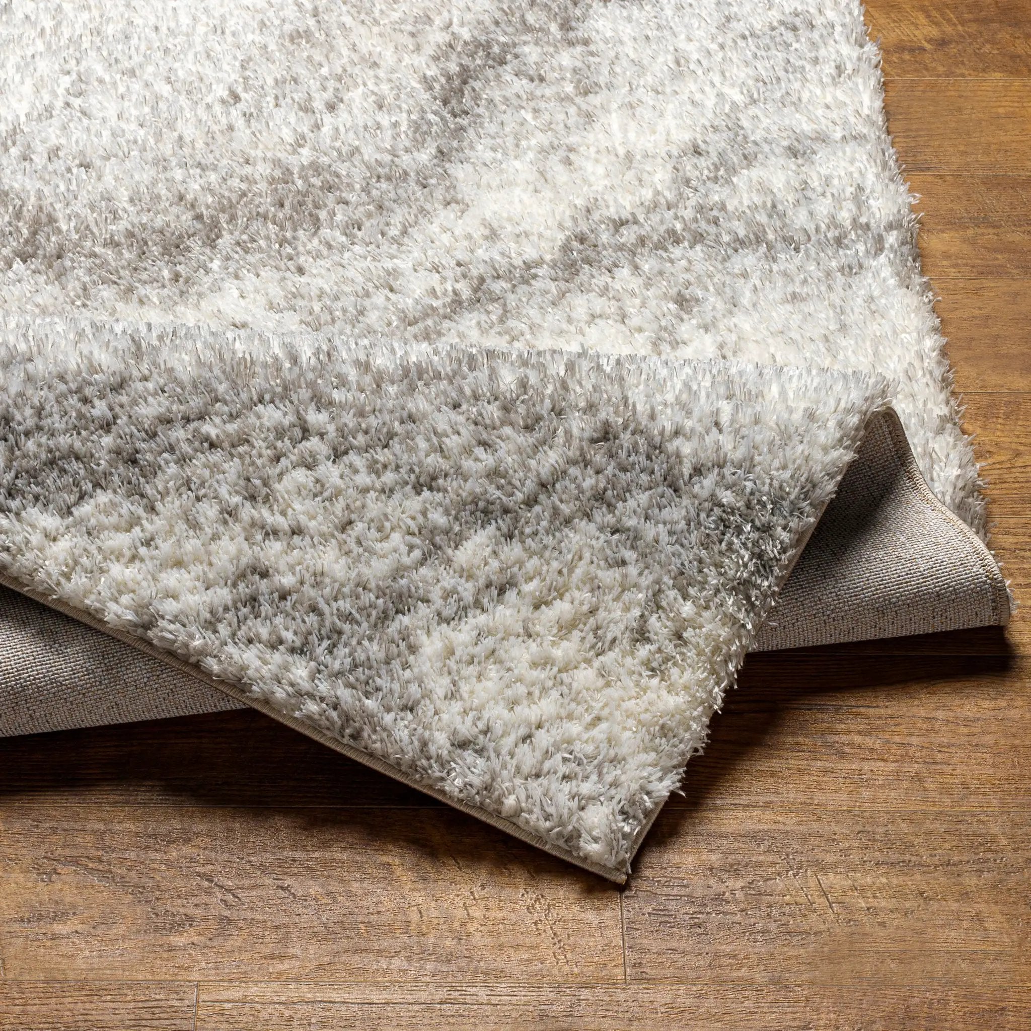 Cloudy Shag CDG-2306 Off-White Area Rug by LIVABLISS