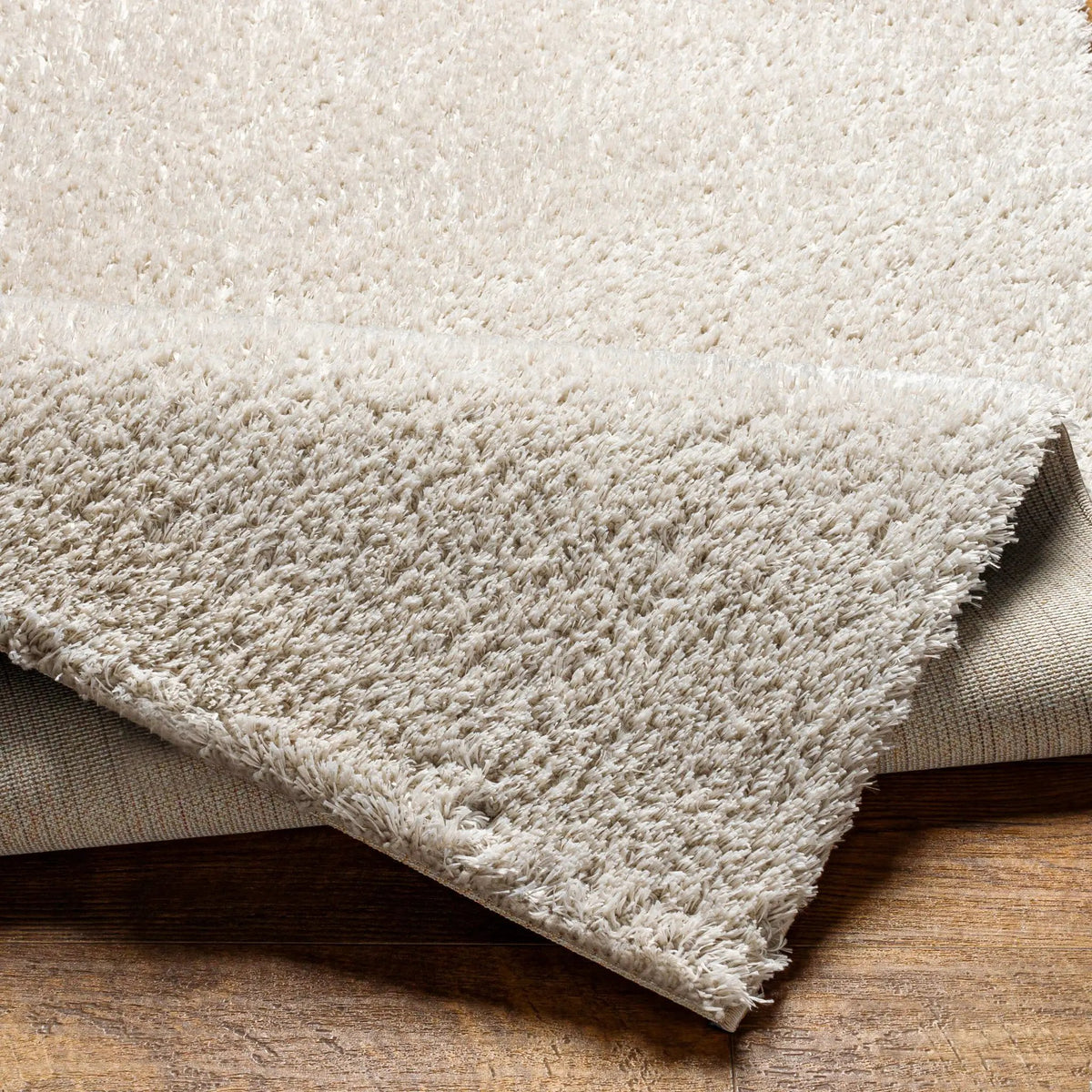 Cloudy Shag CDG-2307 Off-White Area Rug by LIVABLISS