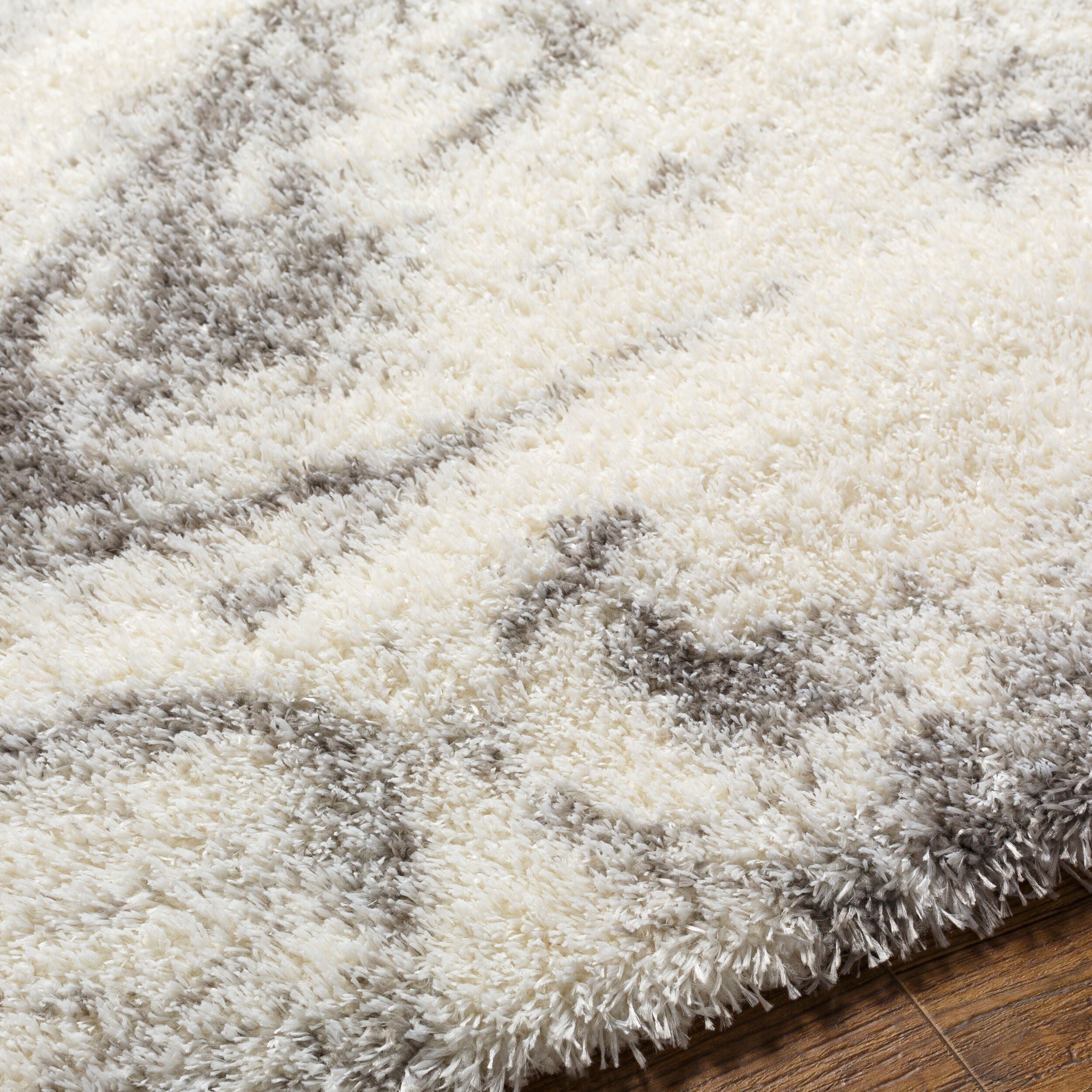 Surya Cloudy Shag CDG-2308 Off-White Area Rug by LIVABLISS