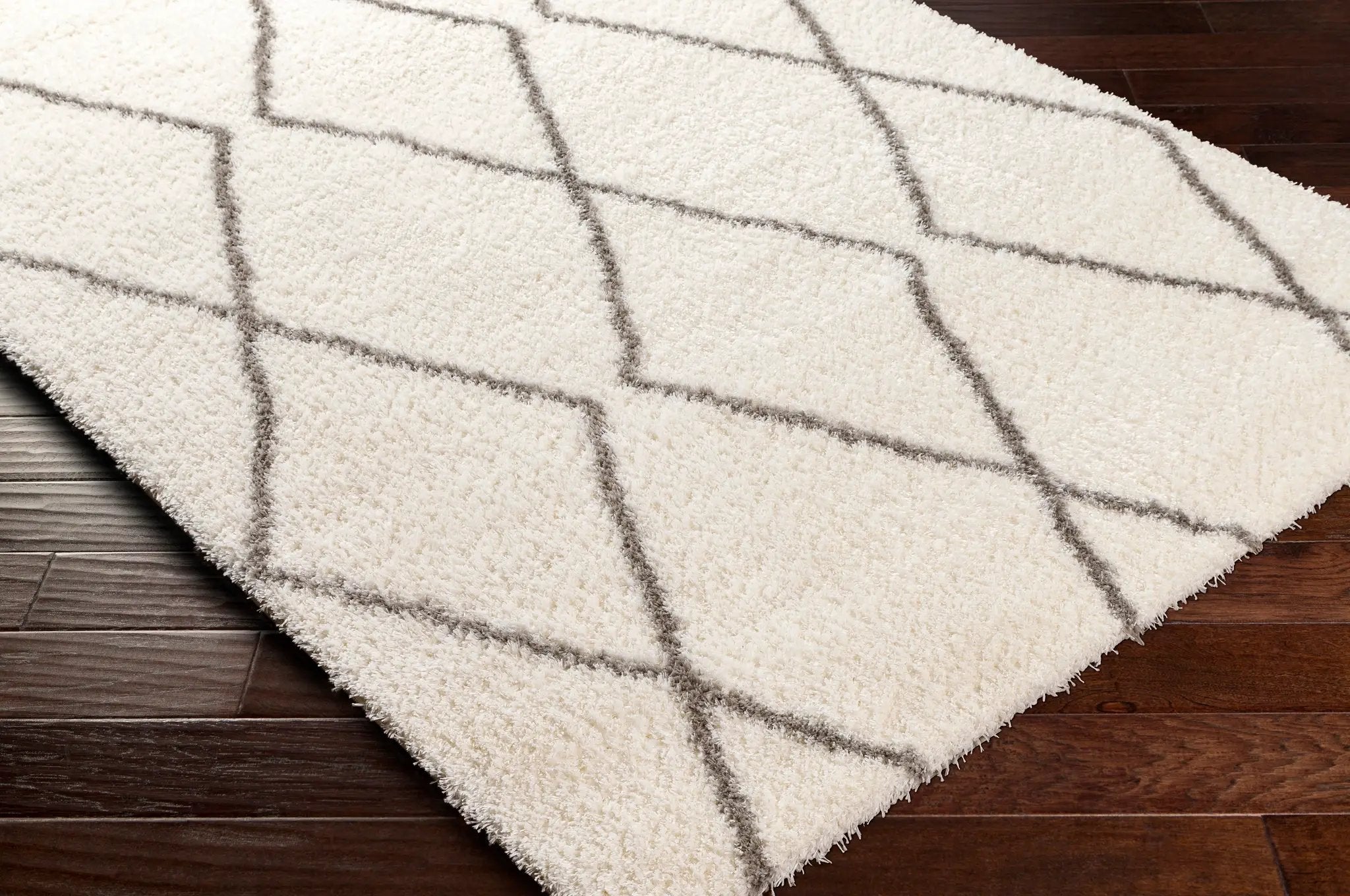 Cloudy Shag CDG-2317 Off-White Area Rug by LIVABLISS