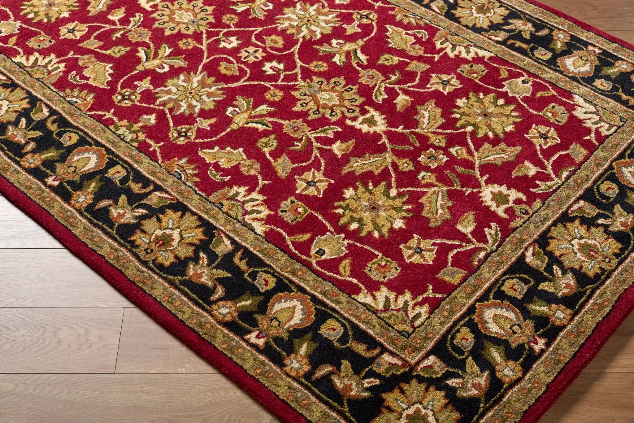 Crowne CRN-6013 Burgundy Area Rug by LIVABLISS