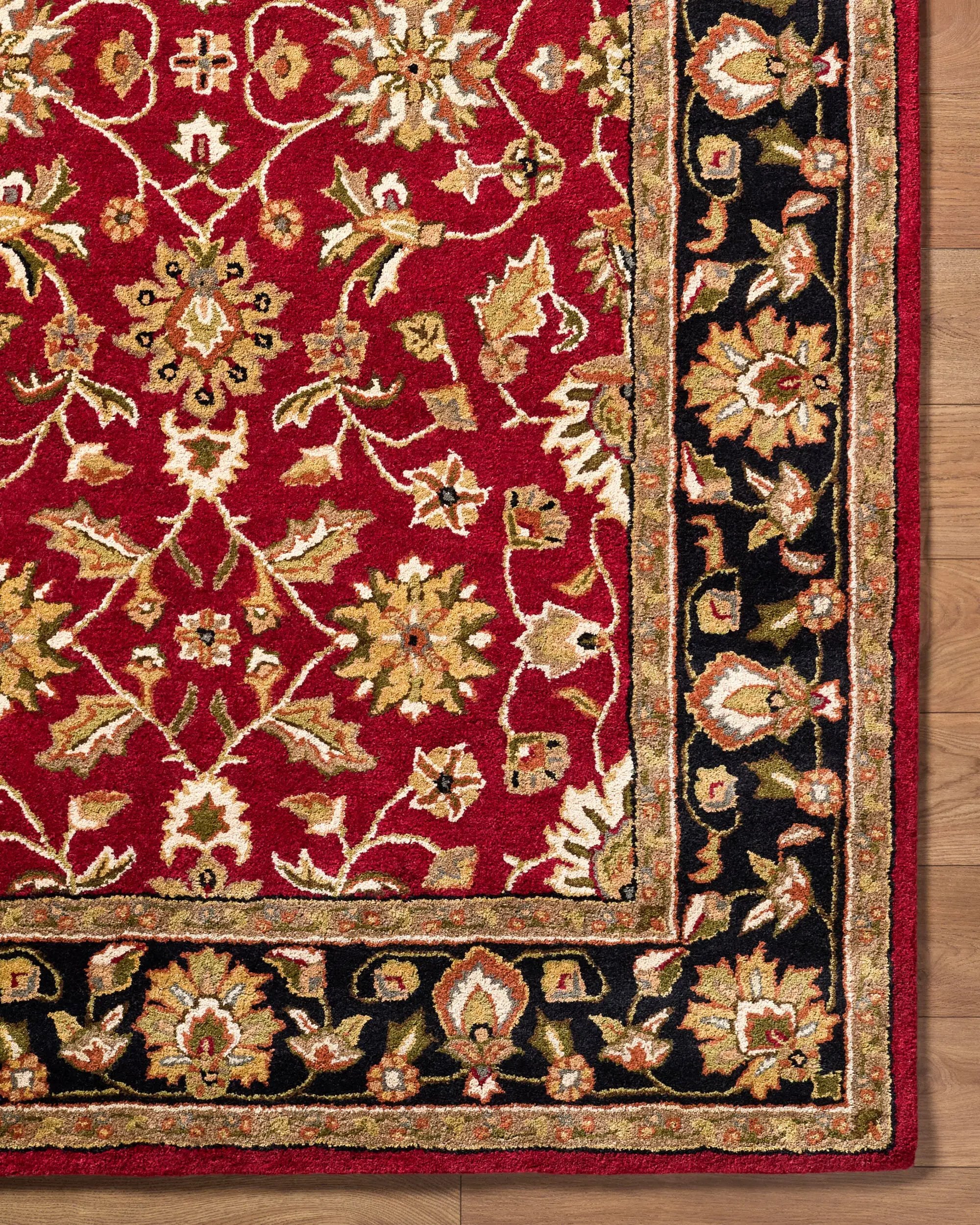 Crowne CRN-6013 Burgundy Area Rug by LIVABLISS