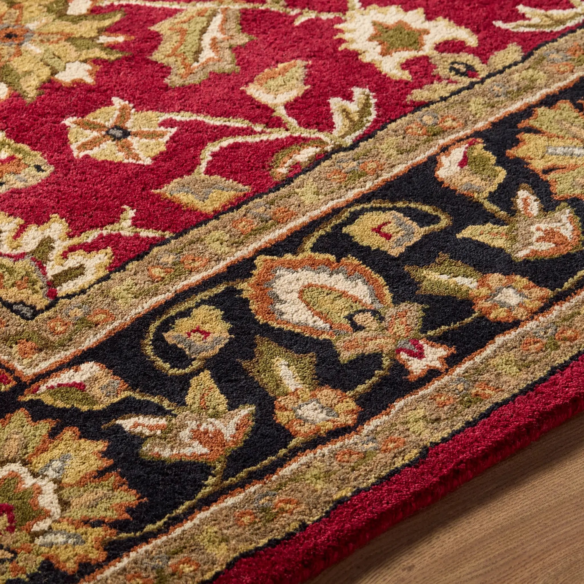 Crowne CRN-6013 Burgundy Area Rug by LIVABLISS