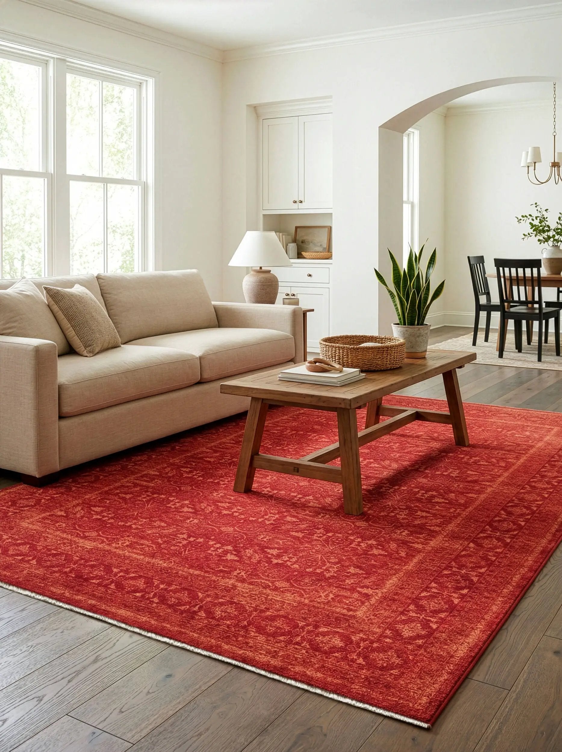 Cyrus CYR-2301 Burgundy / Rust Area Rug by LIVABLISS