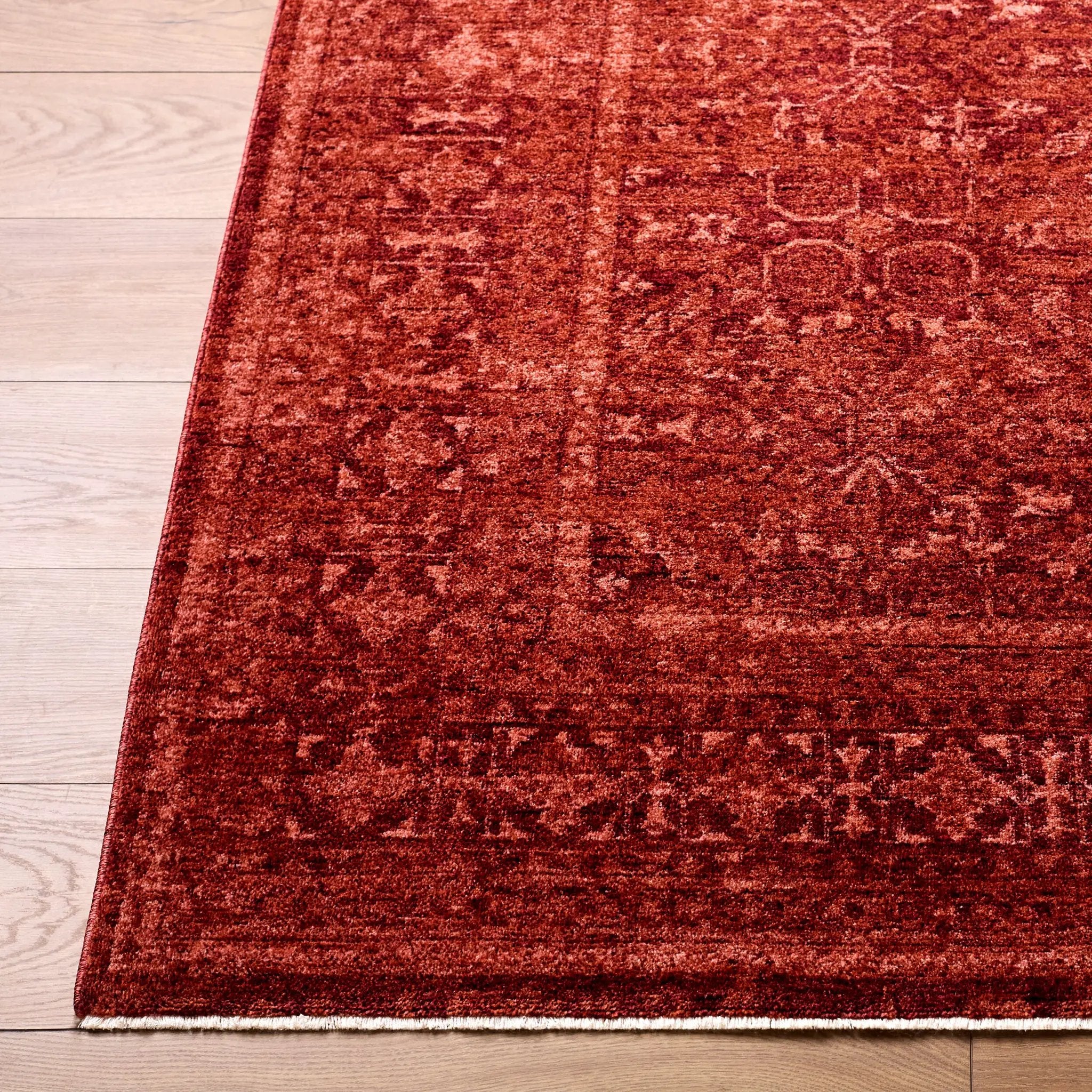 Cyrus CYR-2301 Burgundy / Rust Area Rug by LIVABLISS