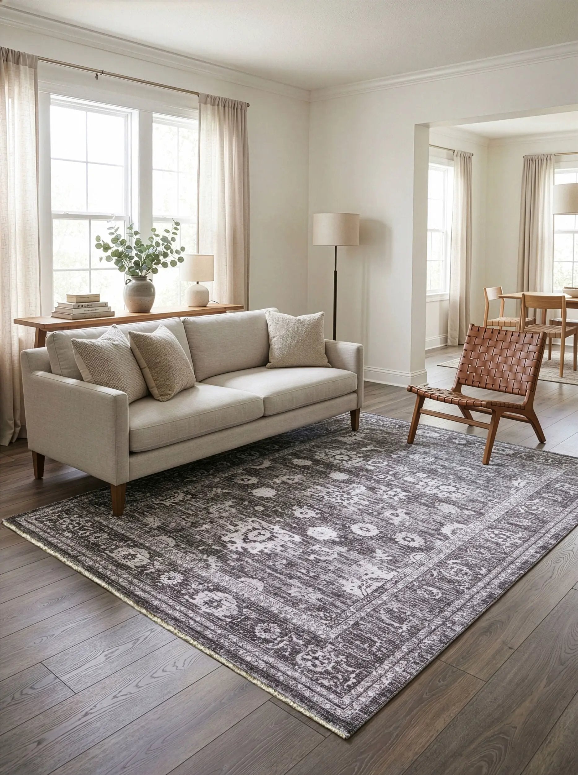 Cyrus CYR-2302 Medium Green Area Rug by LIVABLISS