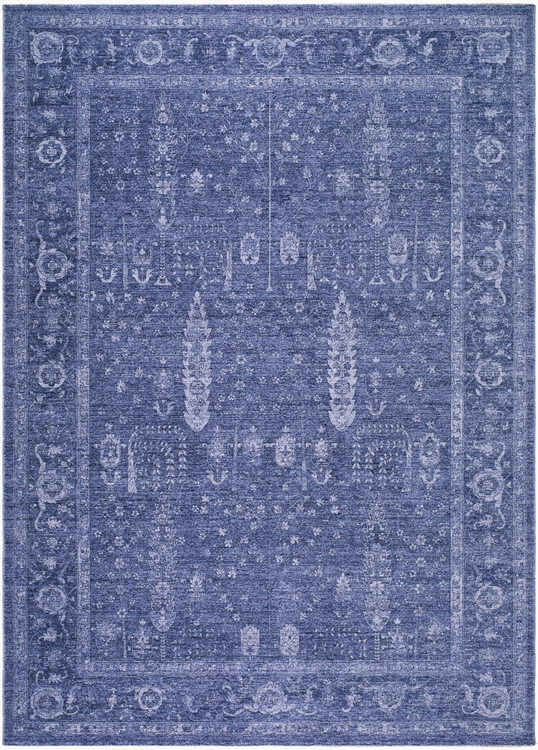 Cyrus CYR-2304 Dark Blue Area Rug by LIVABLISS
