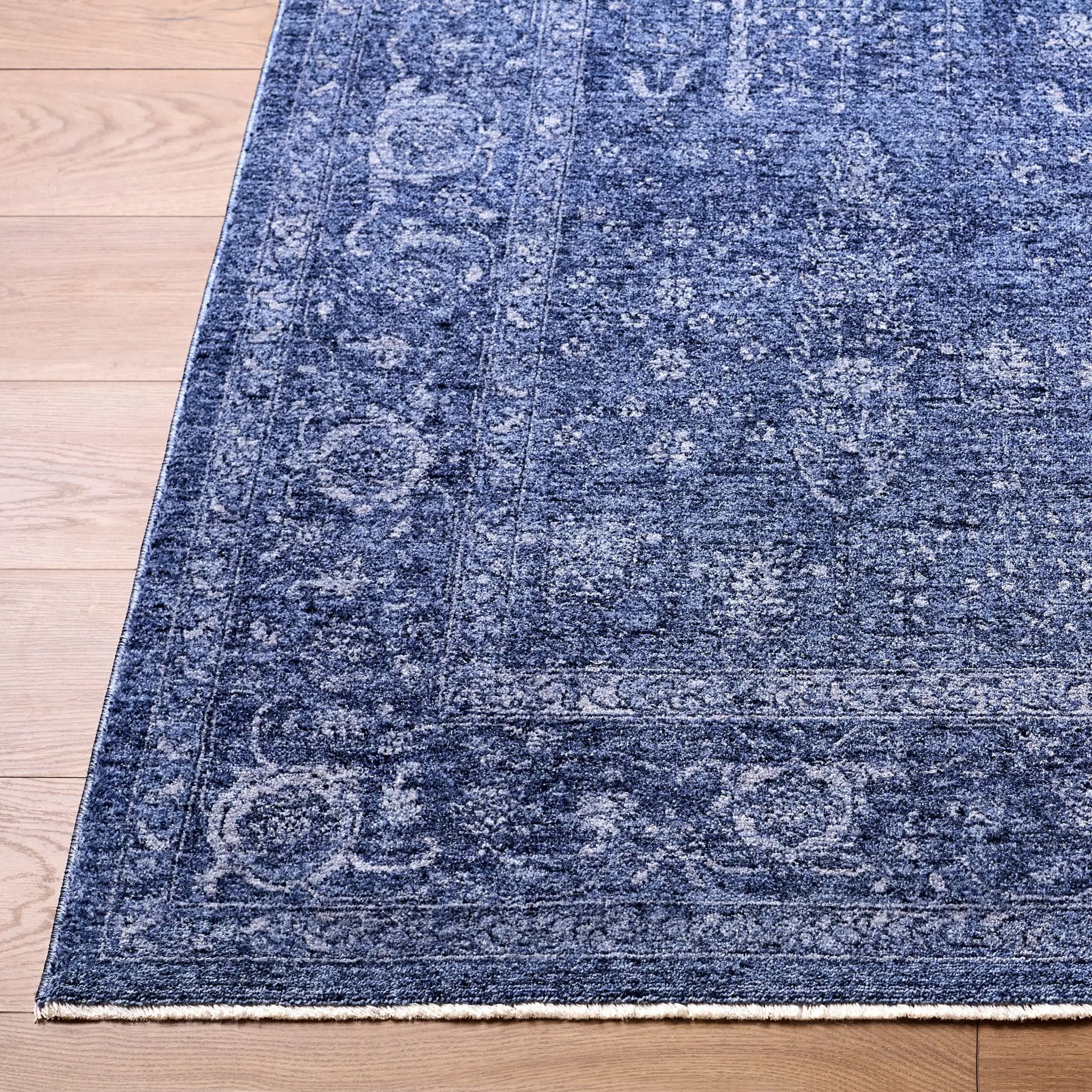 Cyrus CYR-2304 Dark Blue Area Rug by LIVABLISS
