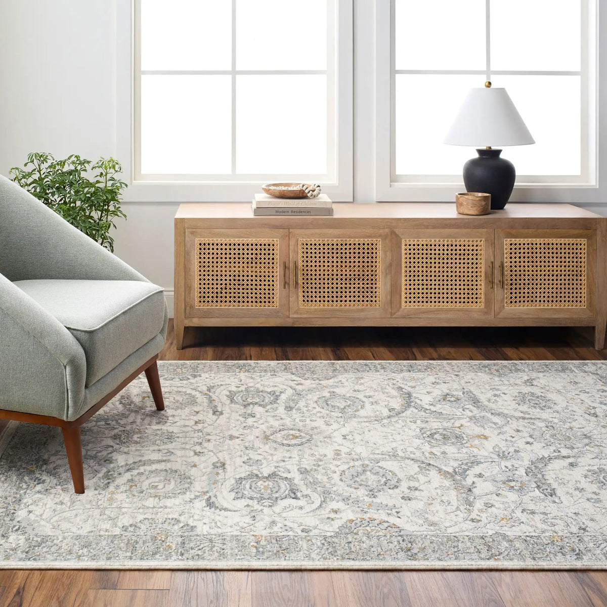 LIVABLISS Dresden DRE-2326 White Area Rug