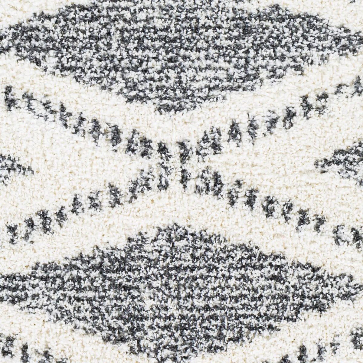 Deluxe Shag DXS-2309 Black Area Rug by LIVABLISS