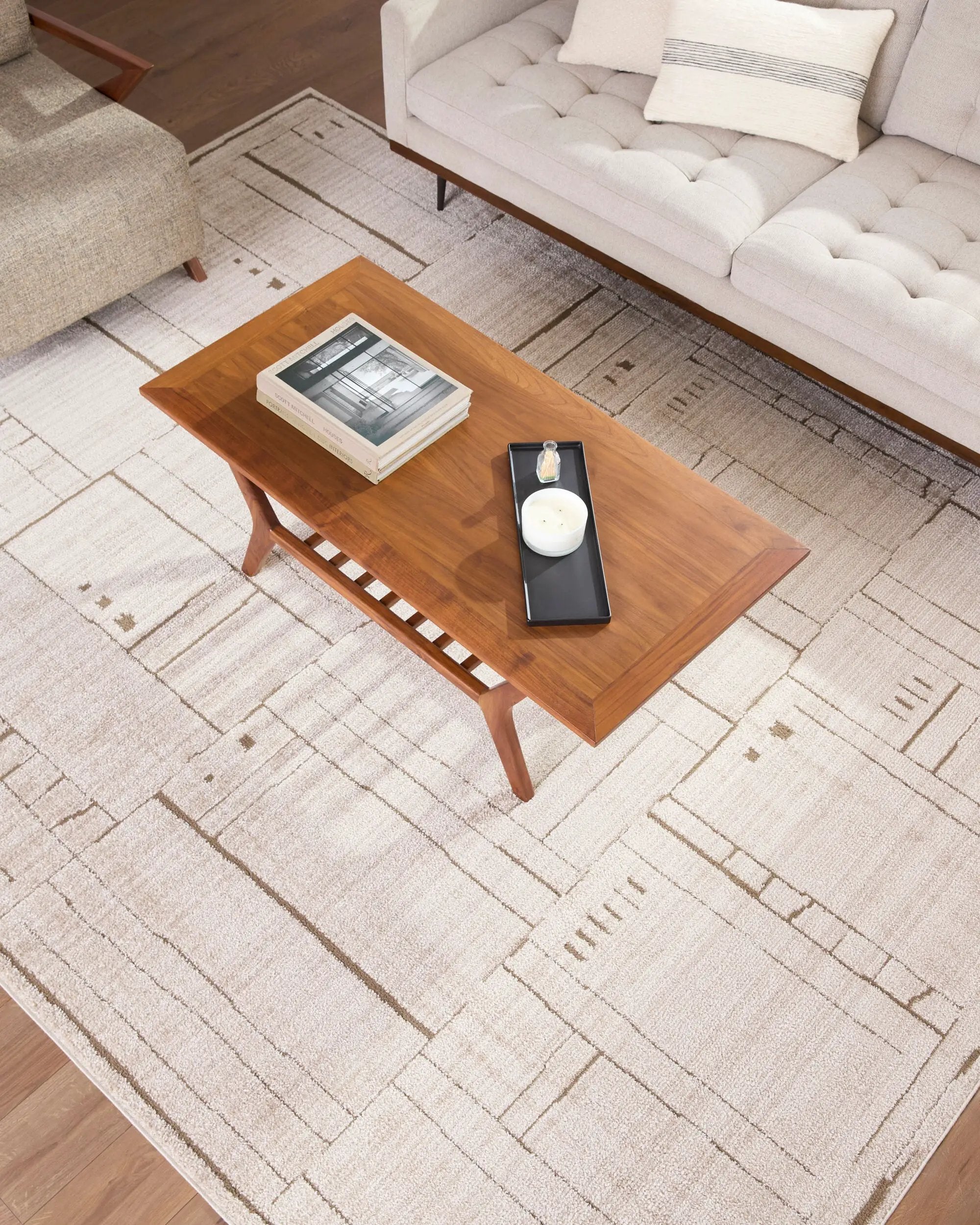 Alma EDAL-2300 Taupe Area Rug by Elle Decor x LIVABLISS