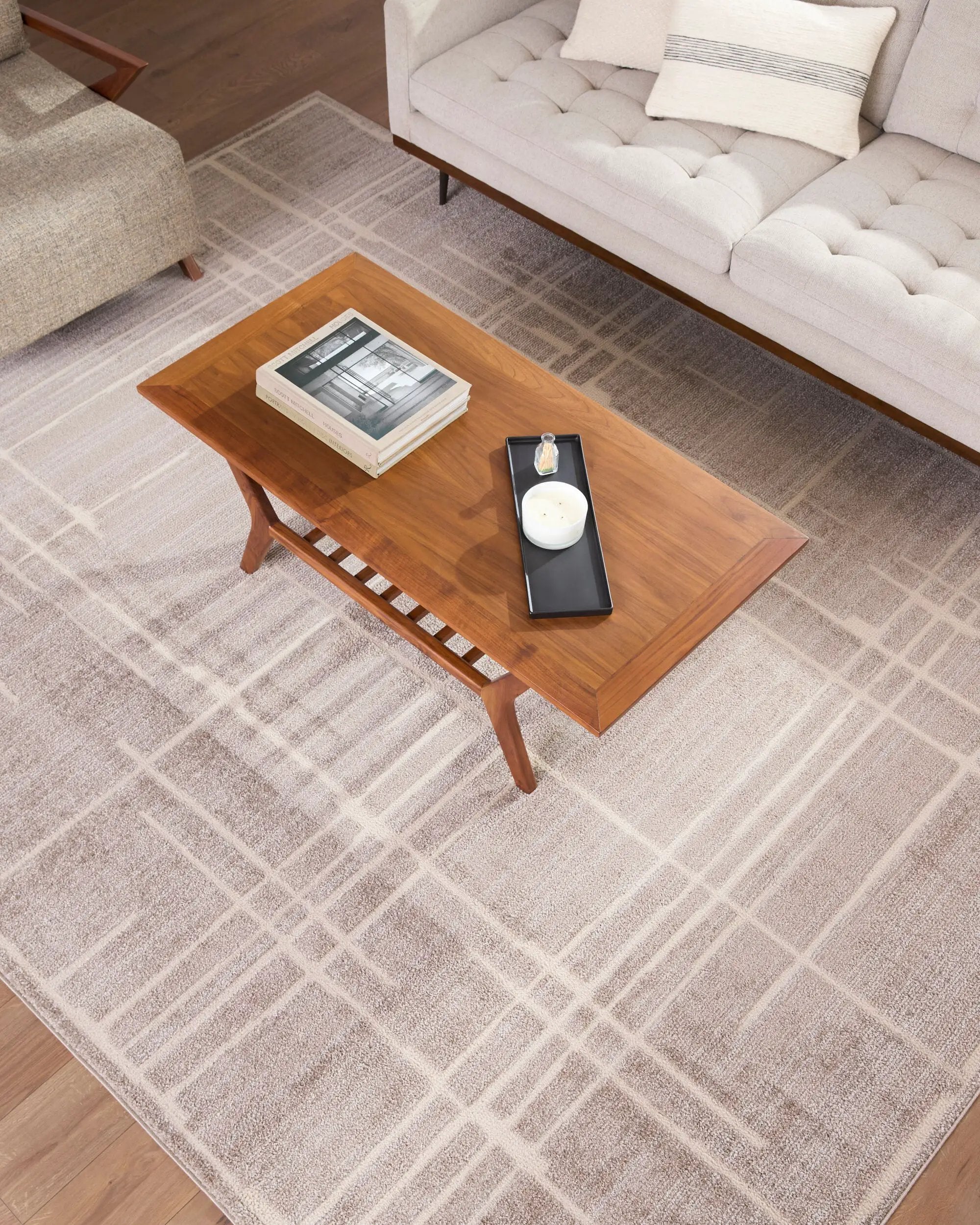 Alma EDAL-2304 Medium-Brown Area Rug by Elle Decor x LIVABLISS