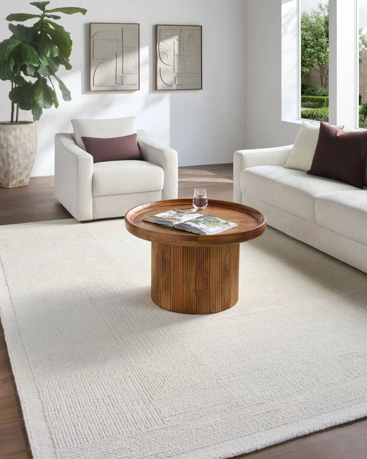 Livabliss x Elle Decor Florian EDFL-2300 Ivory Area Rug