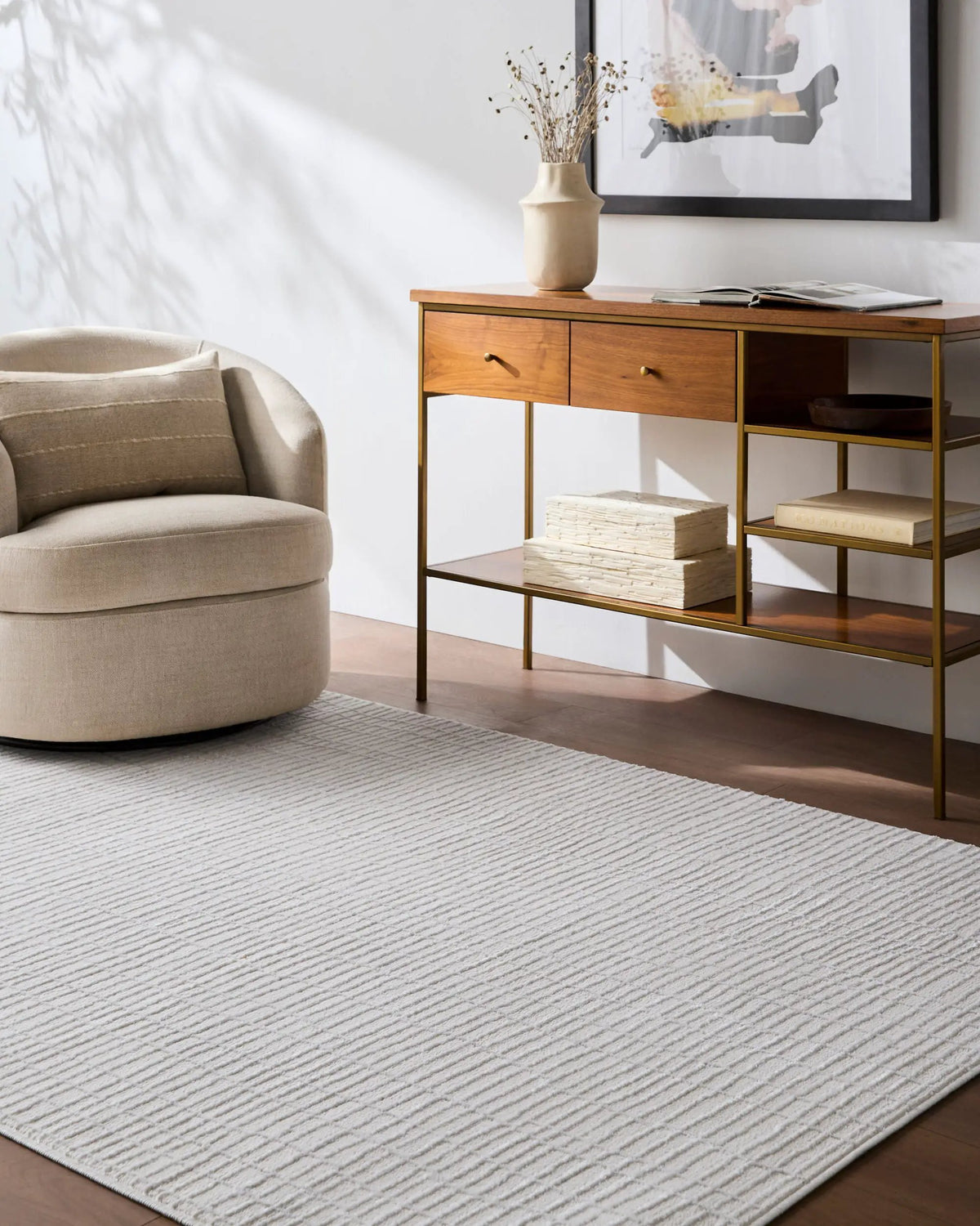 Livabliss x Elle Decor Grenelle EDGN-2304 Ivory Area Rug