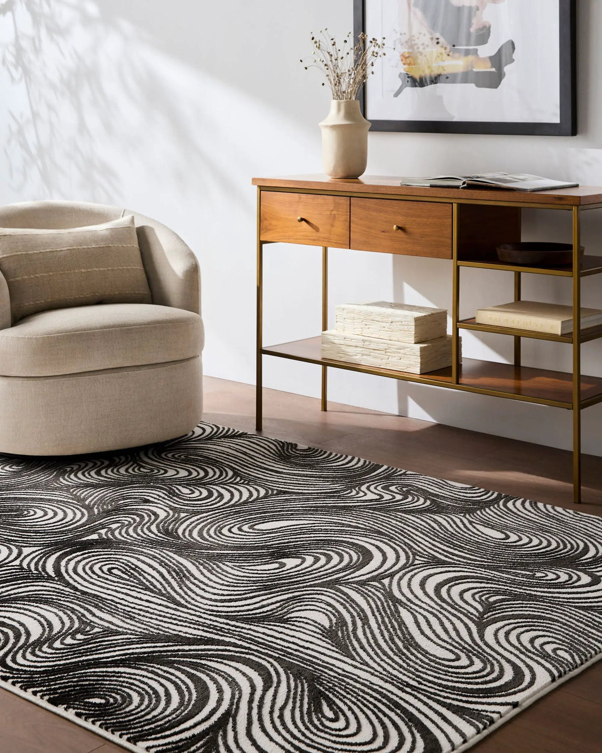 Livabliss x Elle Decor Grenelle EDGN-2307 Ivory Area Rug
