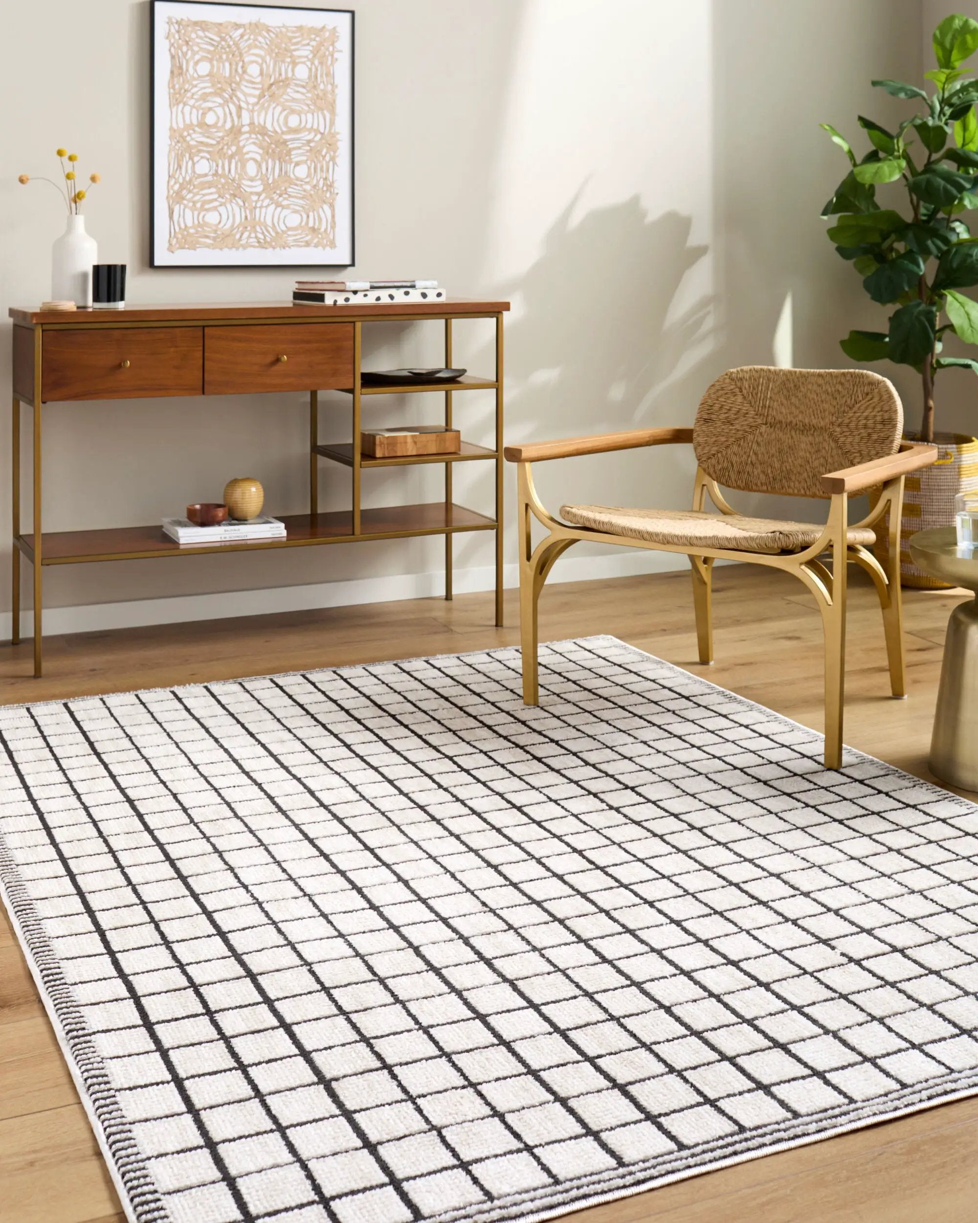 Odeon EDOD-2301 Cream Area Rug by Elle Decor x LIVABLISS