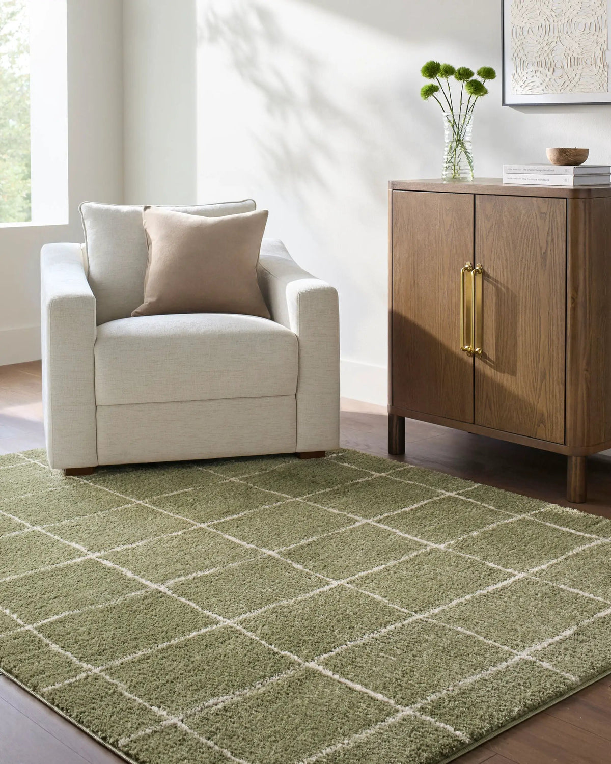 Livabliss x Elle Decor Rivoli EDRV-2302 Olive Area Rug