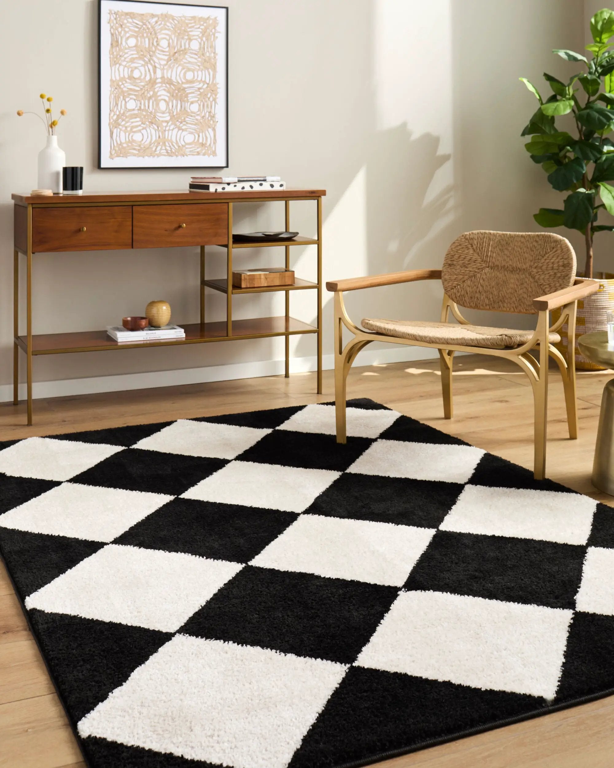 Rivoli EDRV-2305 Black / Cream Area Rug by Elle Decor x LIVABLISS