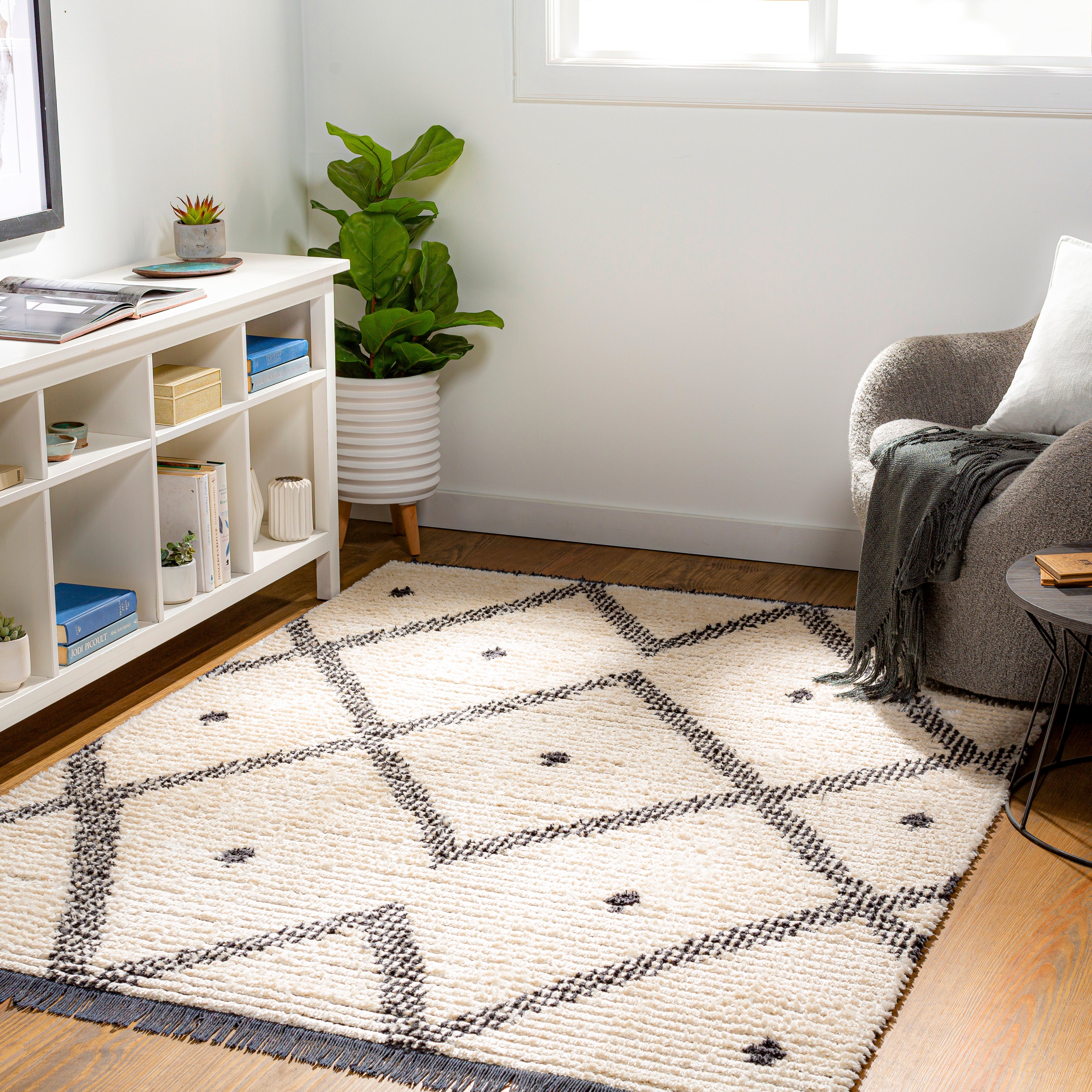 Surya Enzo ENZ-2301 Black Area Rug by LIVABLISS