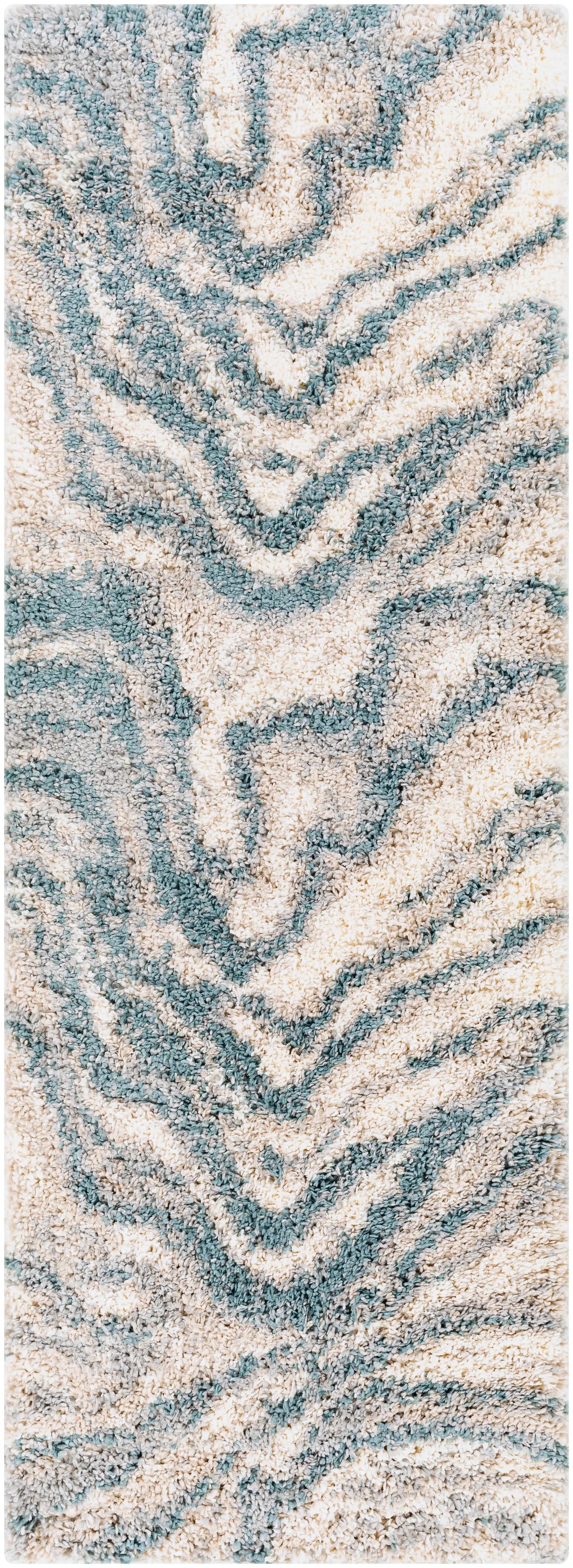 Eskimo Shag ESG-2305 Blue Area Rug by LIVABLISS