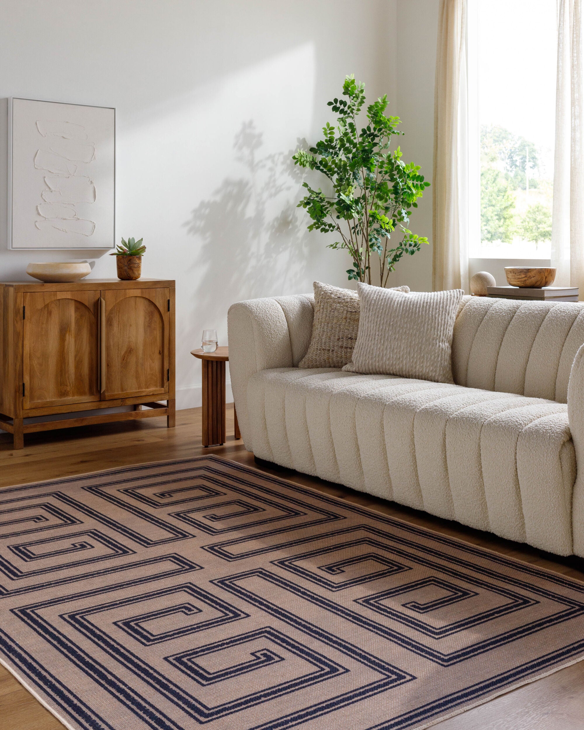 Livabliss Ez Jute EZT-2307 Light Brown Machine Washable Area Rug