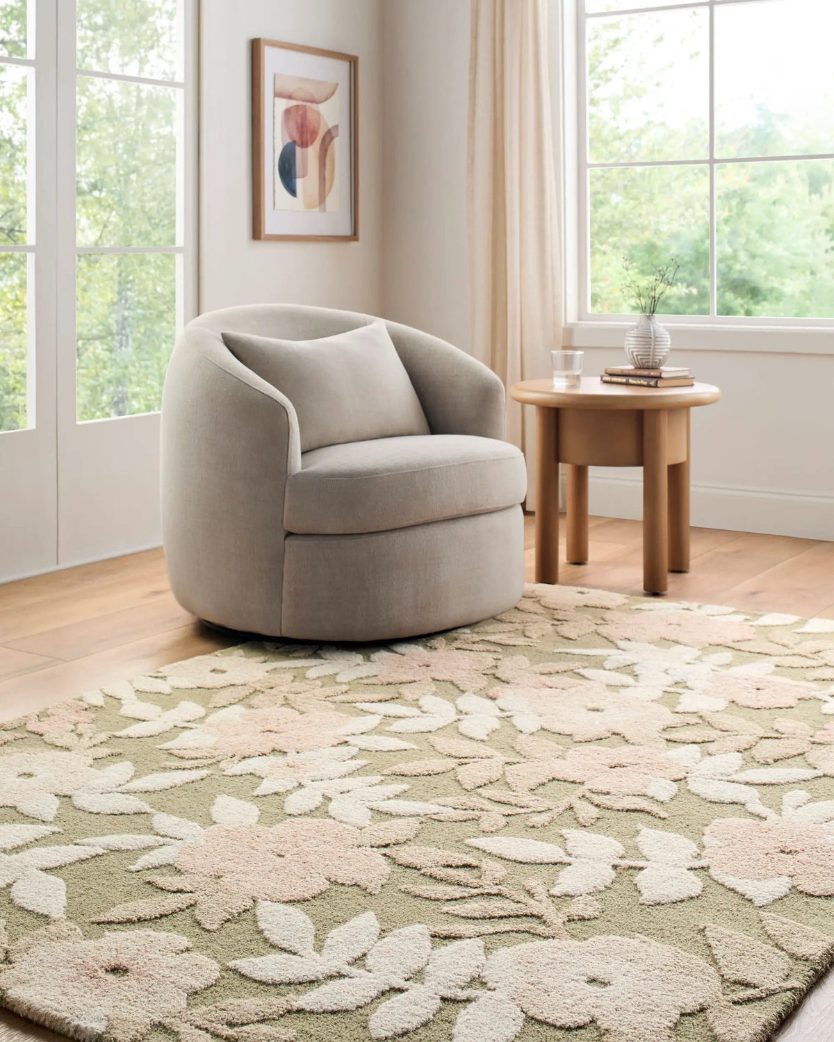 LIVABLISS Fabian FBI-2301 Olive-Green Area Rug