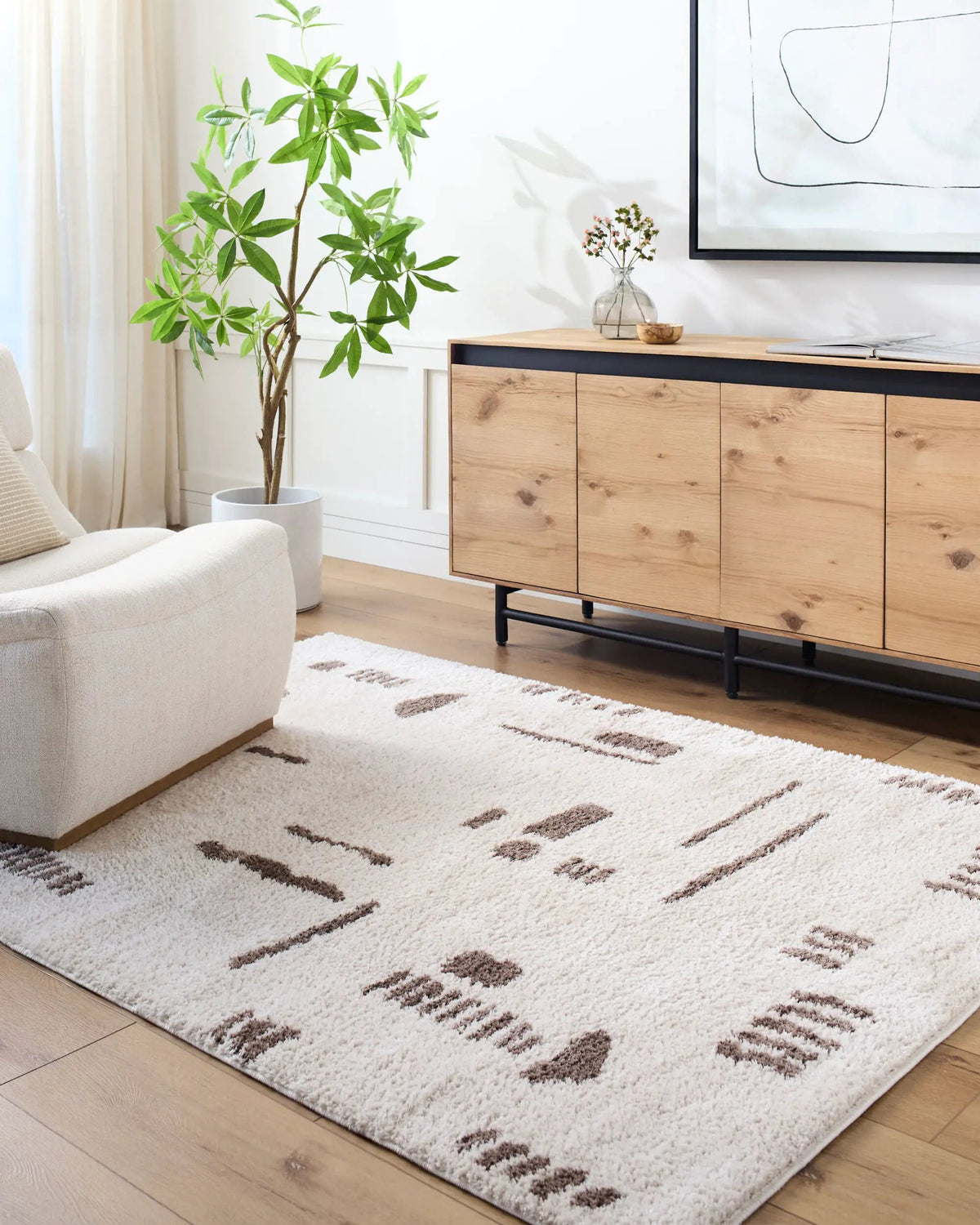 LIVABLISS Fossay Shag FSG-2300 Light-Beige Area Rug