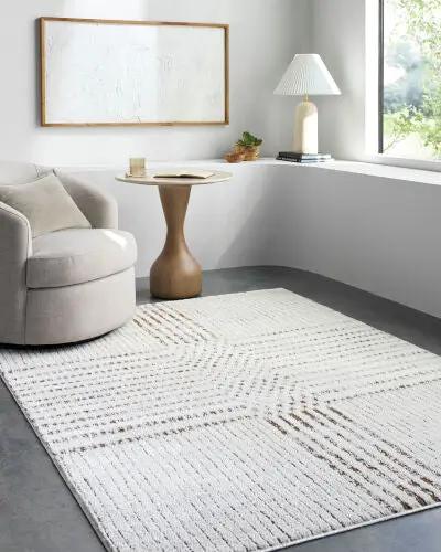 Architect GAAR-2303 Ivory / Dark Brown Area Rug by Galey Alix x LIVABLISS