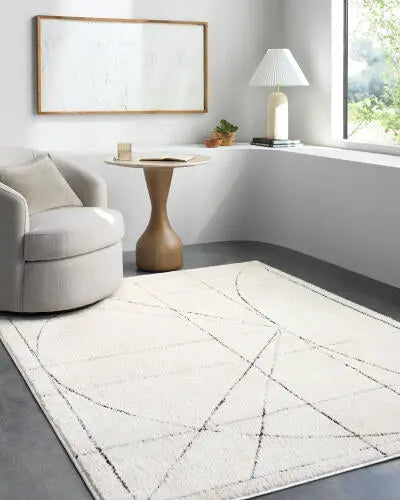 Galey Alix Architect GAAR-2304 Ivory Area Rug by LIVABLISS