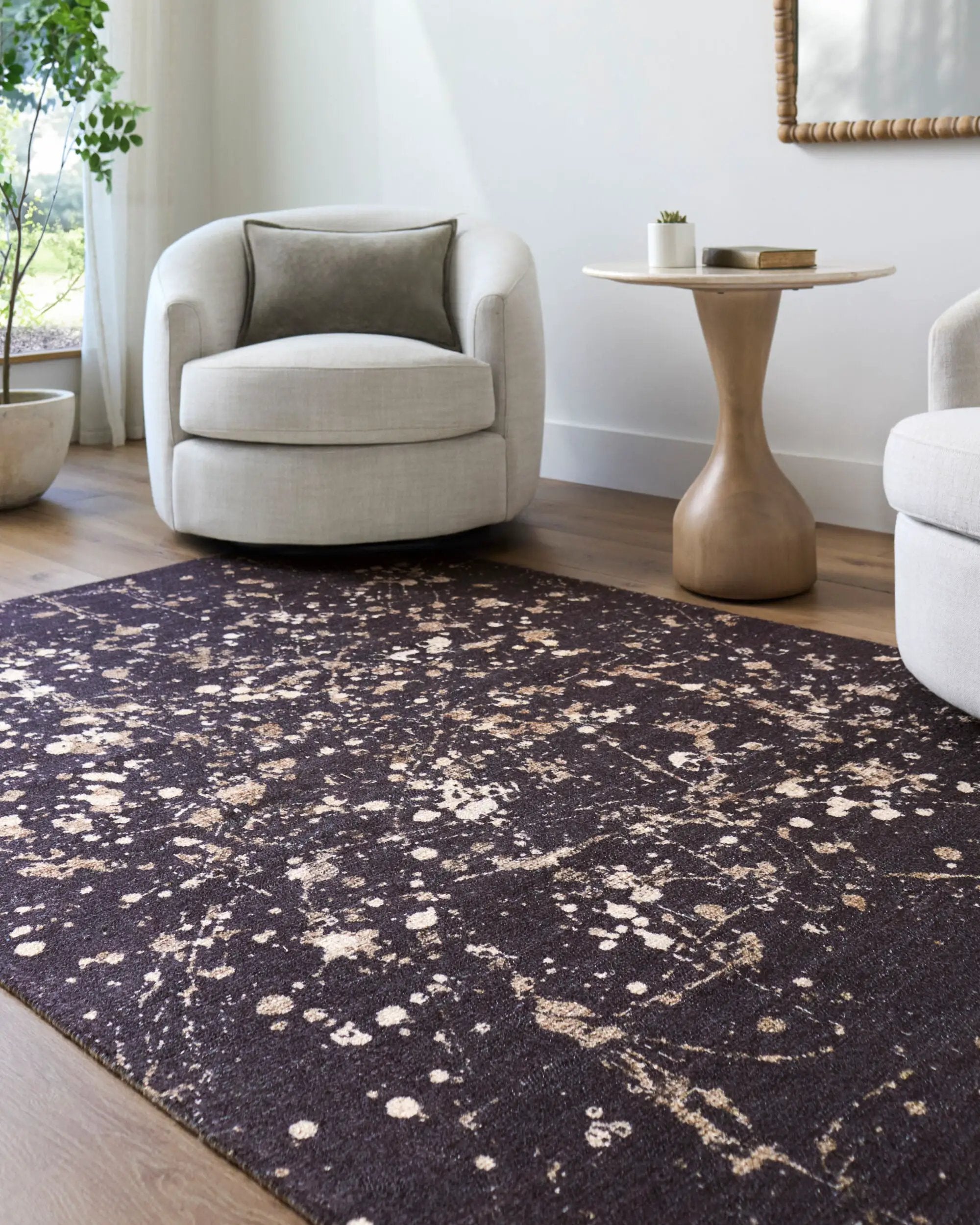 Janek GAJA-2300 Charcoal Area Rug by Galey Alix x LIVABLISS