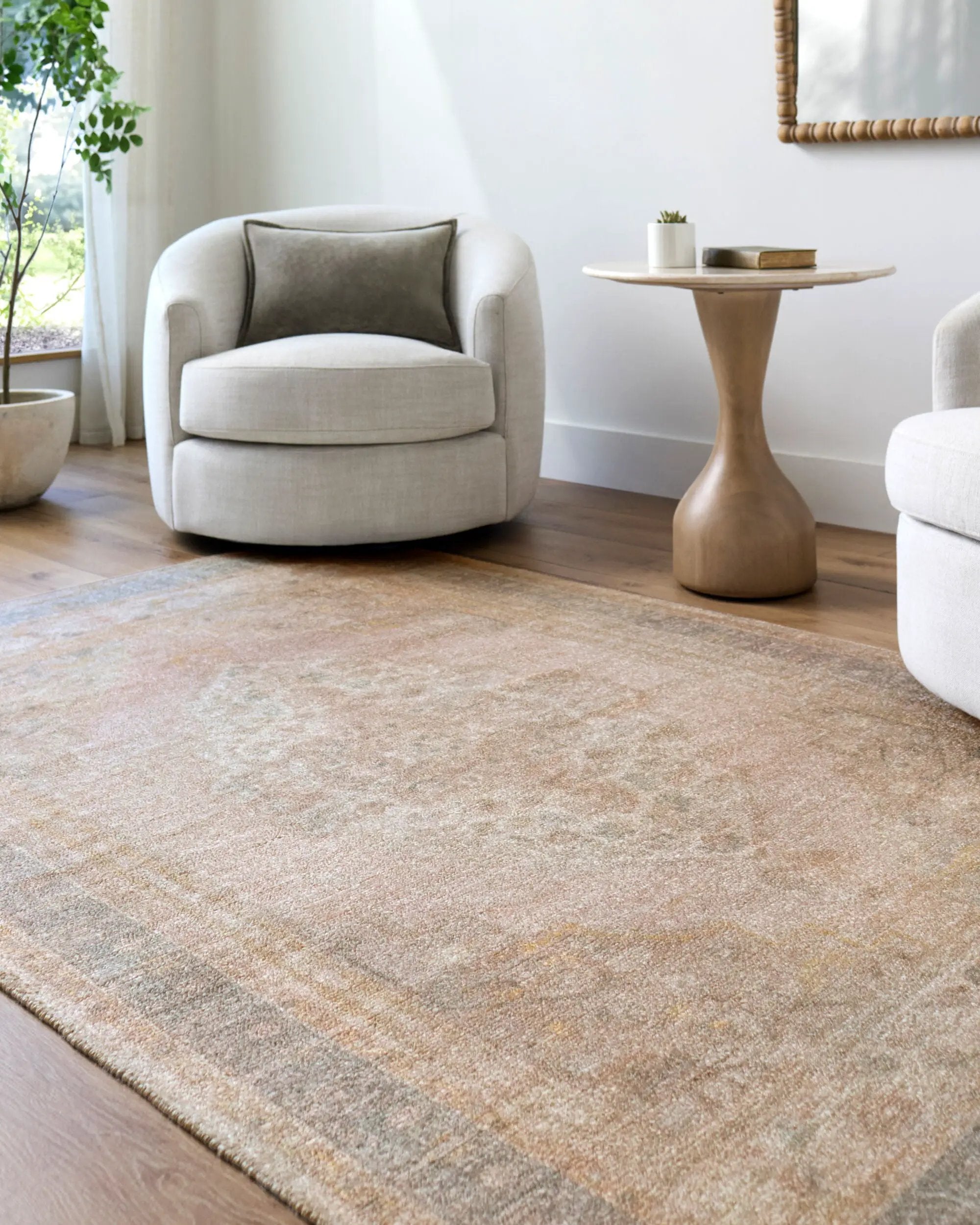 Luciana GALU-2300 Dusty Rose Area Rug by Galey Alix x LIVABLISS
