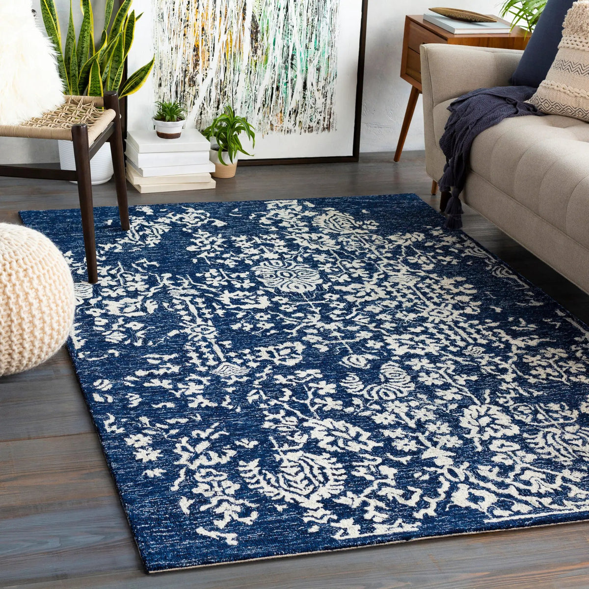 LIVABLISS Granada GND-2311 Navy Area Rug