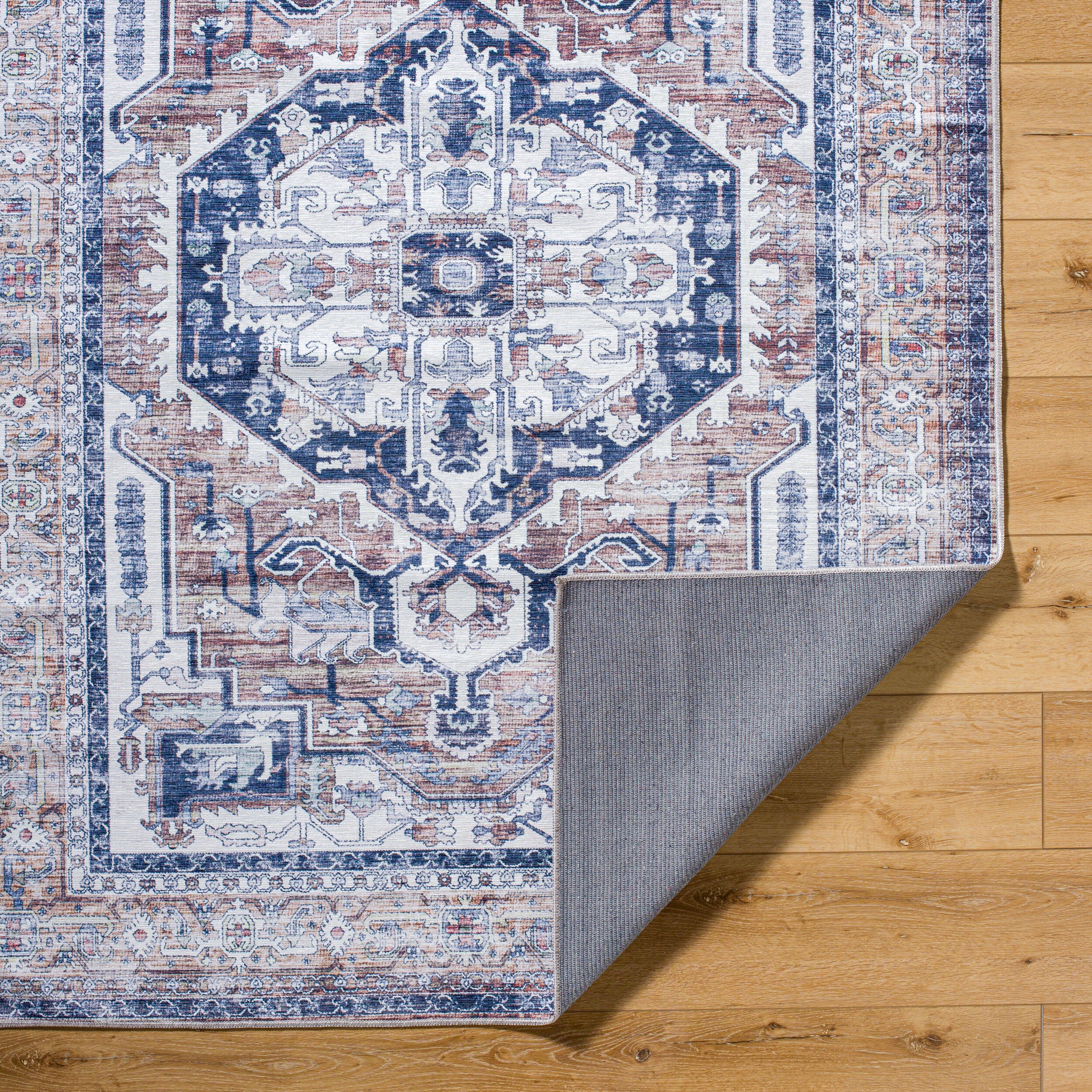 Surya Georgina GOR-2301 Cream Machine Washable Area Rug by LIVABLISS