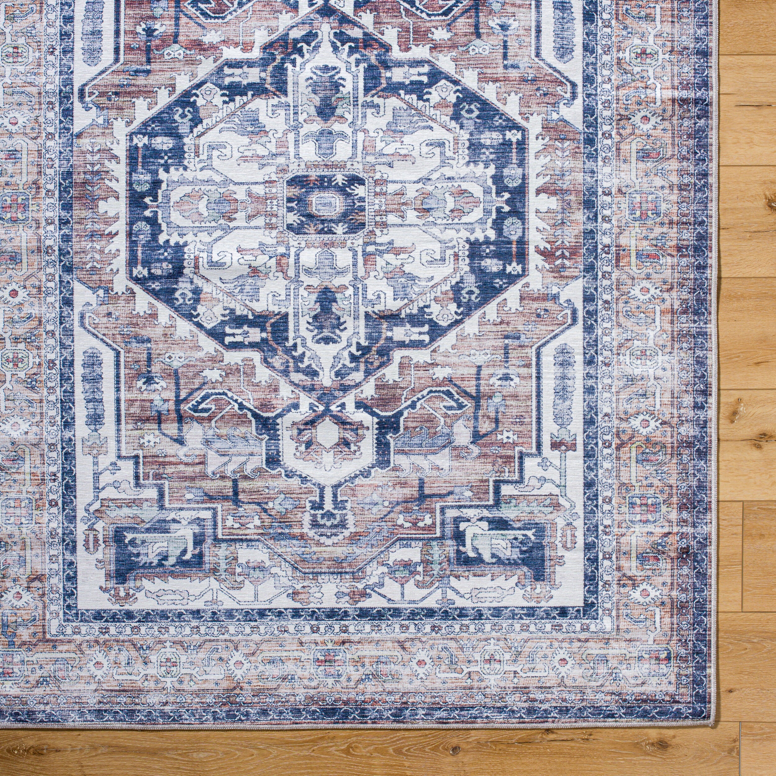 Surya Georgina GOR-2301 Cream Machine Washable Area Rug by LIVABLISS