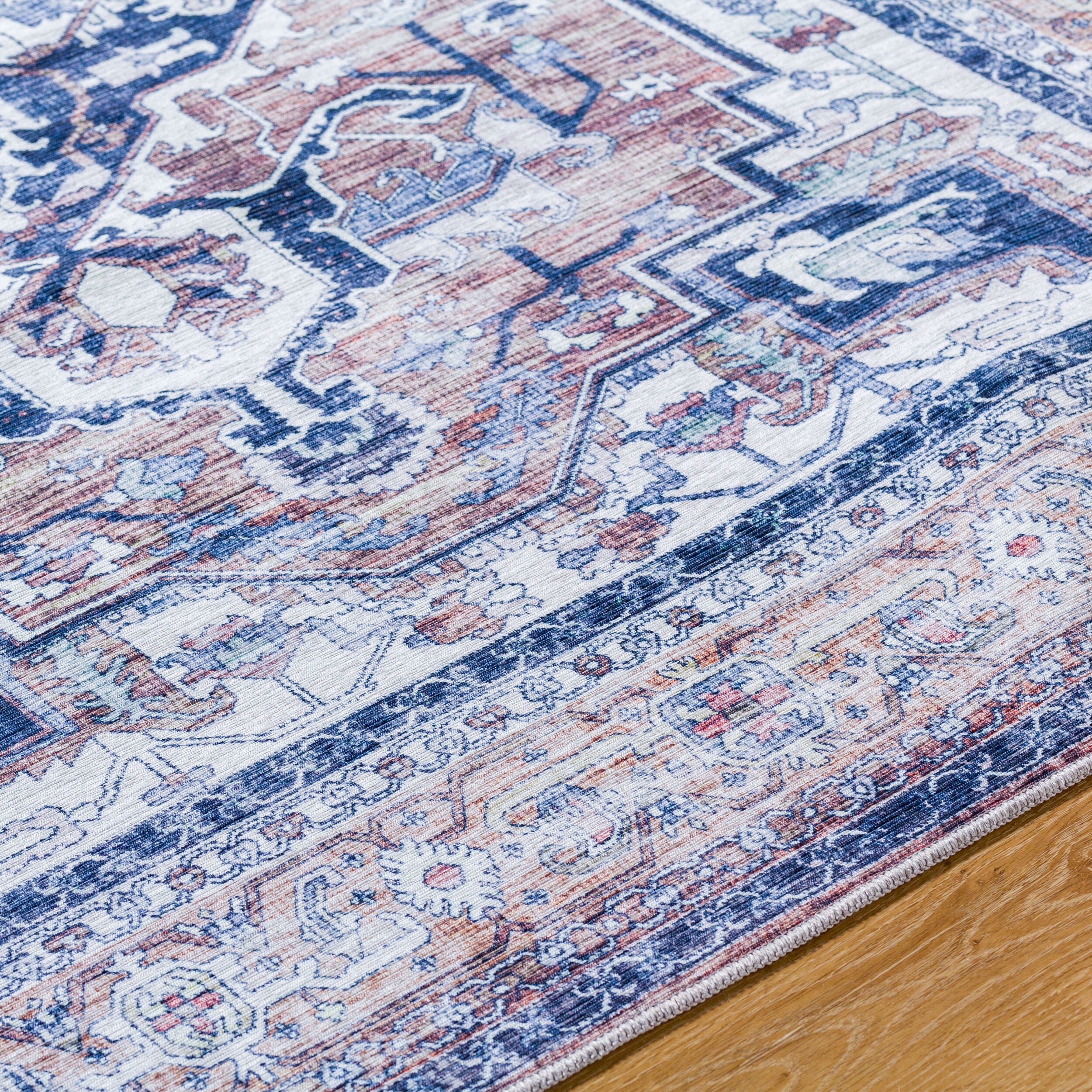 Surya Georgina GOR-2301 Cream Machine Washable Area Rug by LIVABLISS
