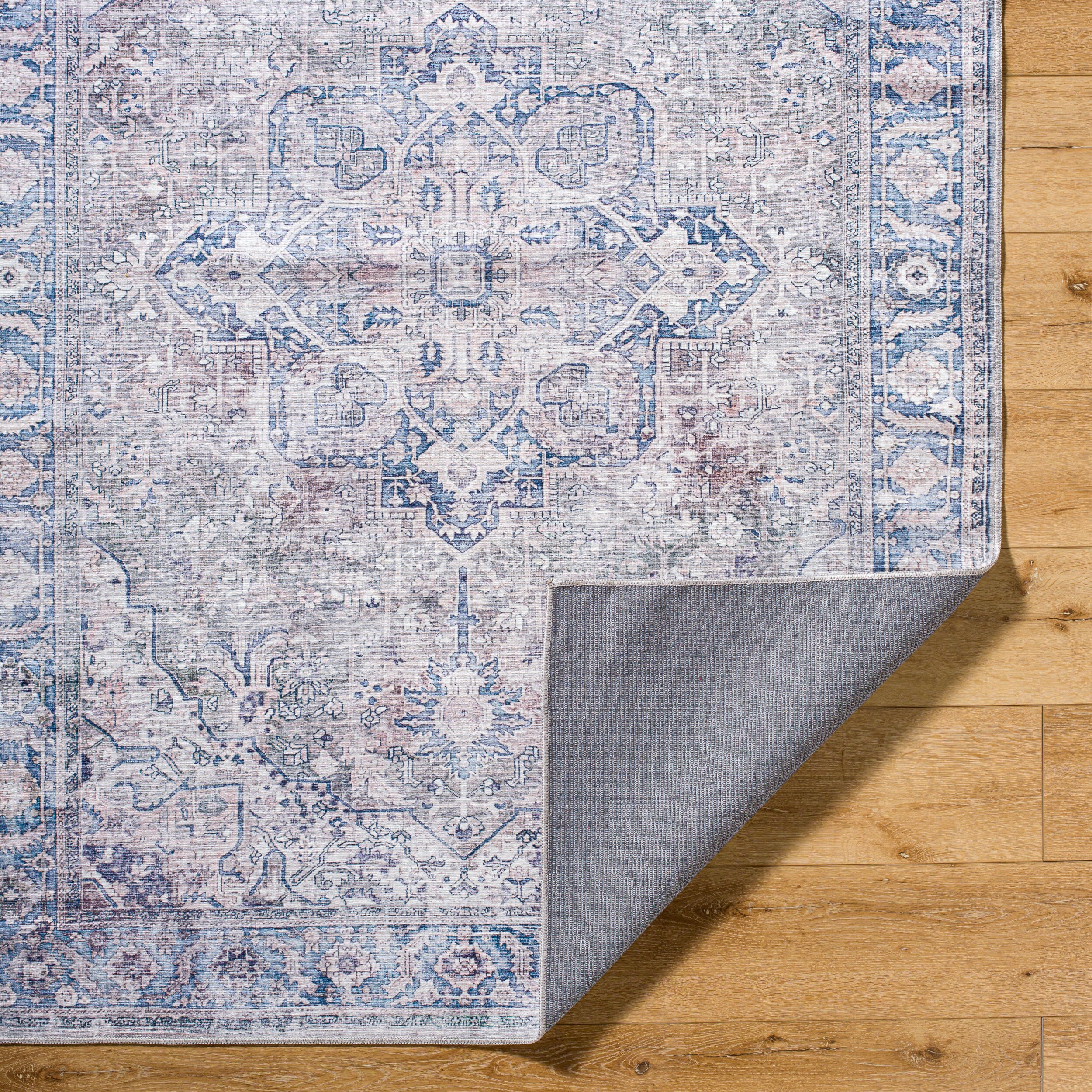 Surya Georgina GOR-2303 Cream Machine Washable Area Rug by LIVABLISS