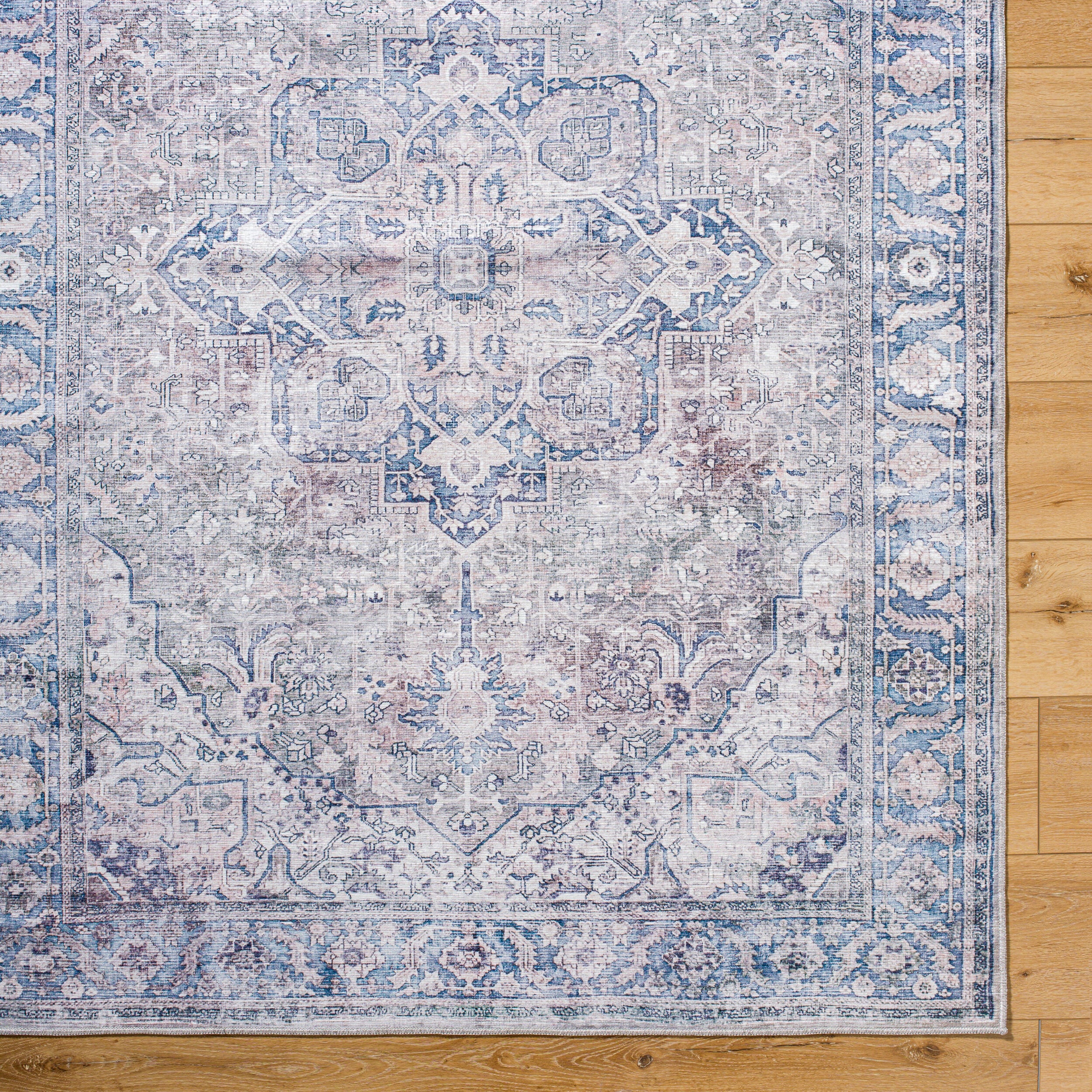 Surya Georgina GOR-2303 Cream Machine Washable Area Rug by LIVABLISS