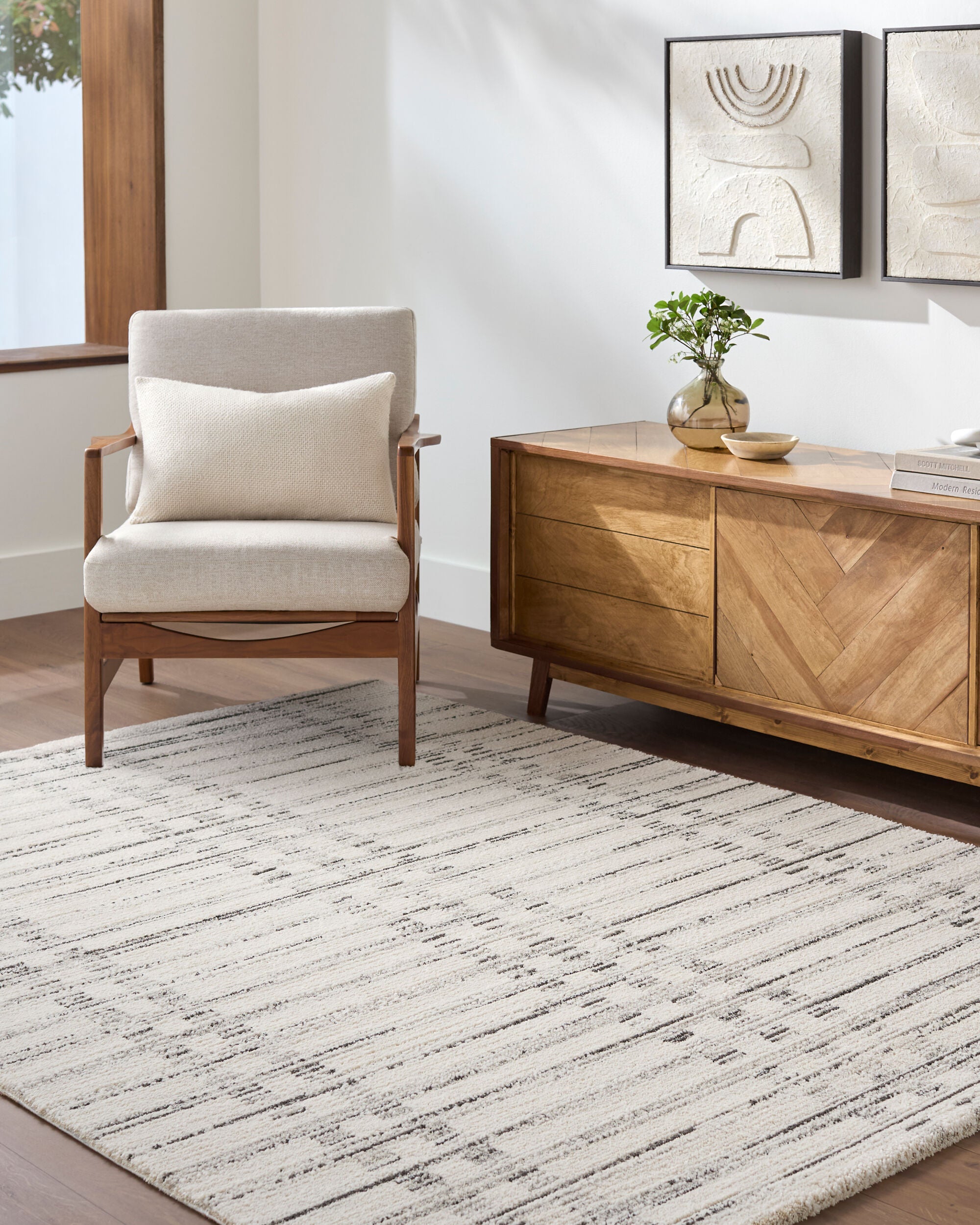 Surya Gavic GVC-2324 White Area Rug by LIVABLISS