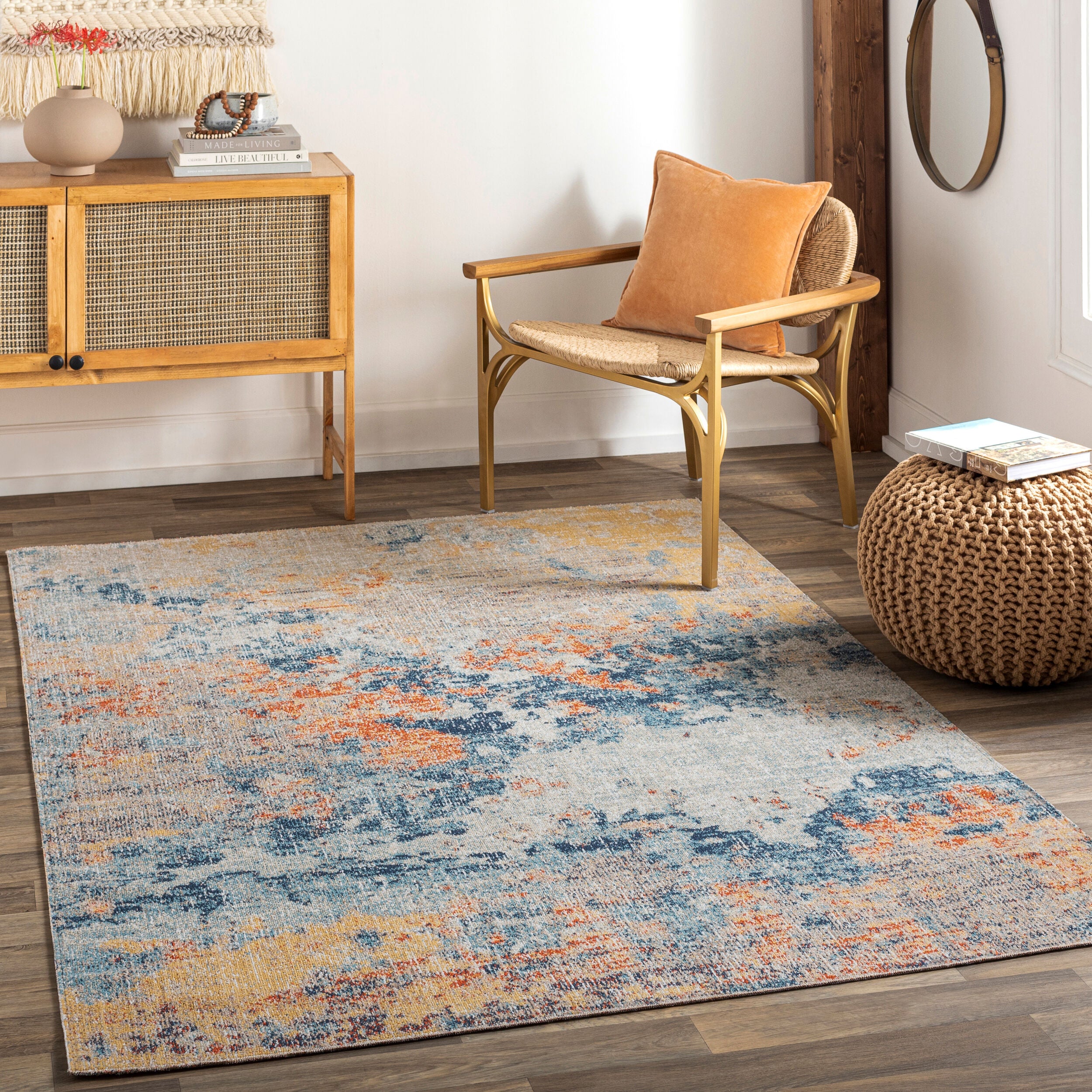 LIVABLISS Huntington Beach HTB-2325 Orange Area Rug