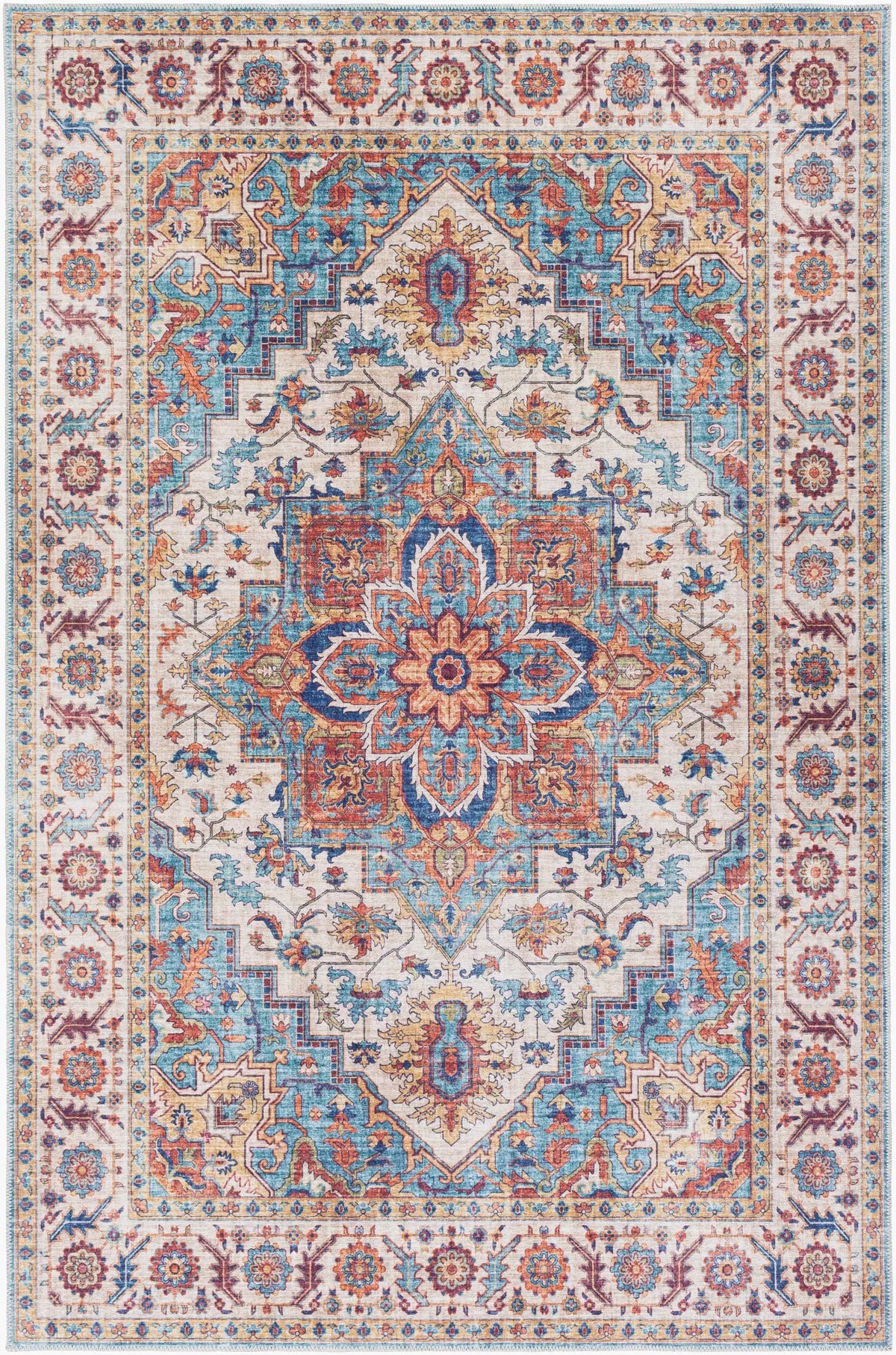 LIVABLISS Iris IRS-2301 Blue Area Rug